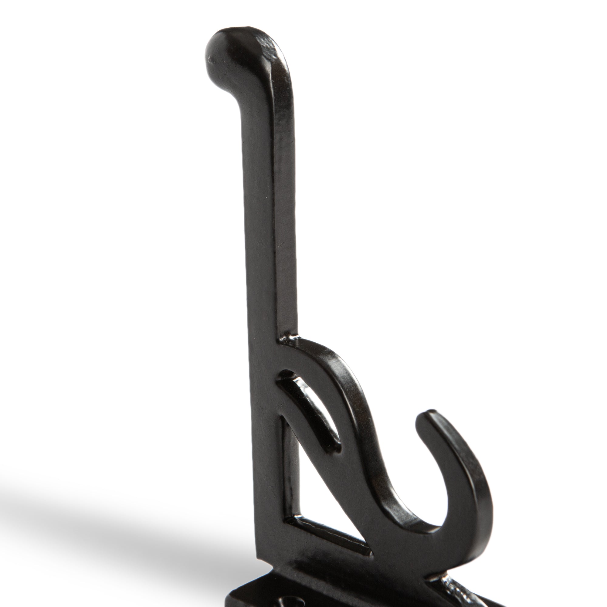 Ornate Flat Top Hat & Coat Hook - W35mm x H70mm - Black
