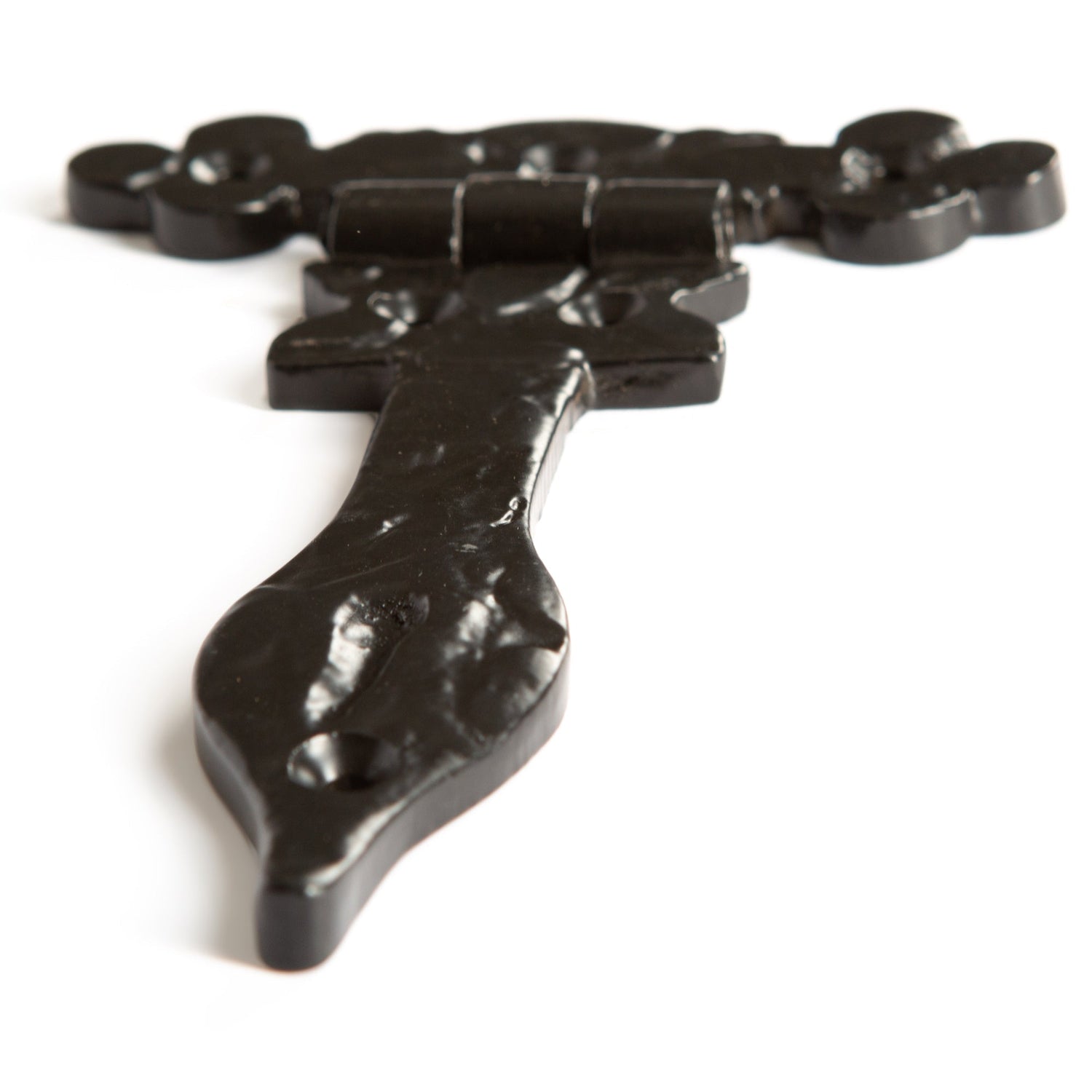 155mm Black Ornate T-Hinge