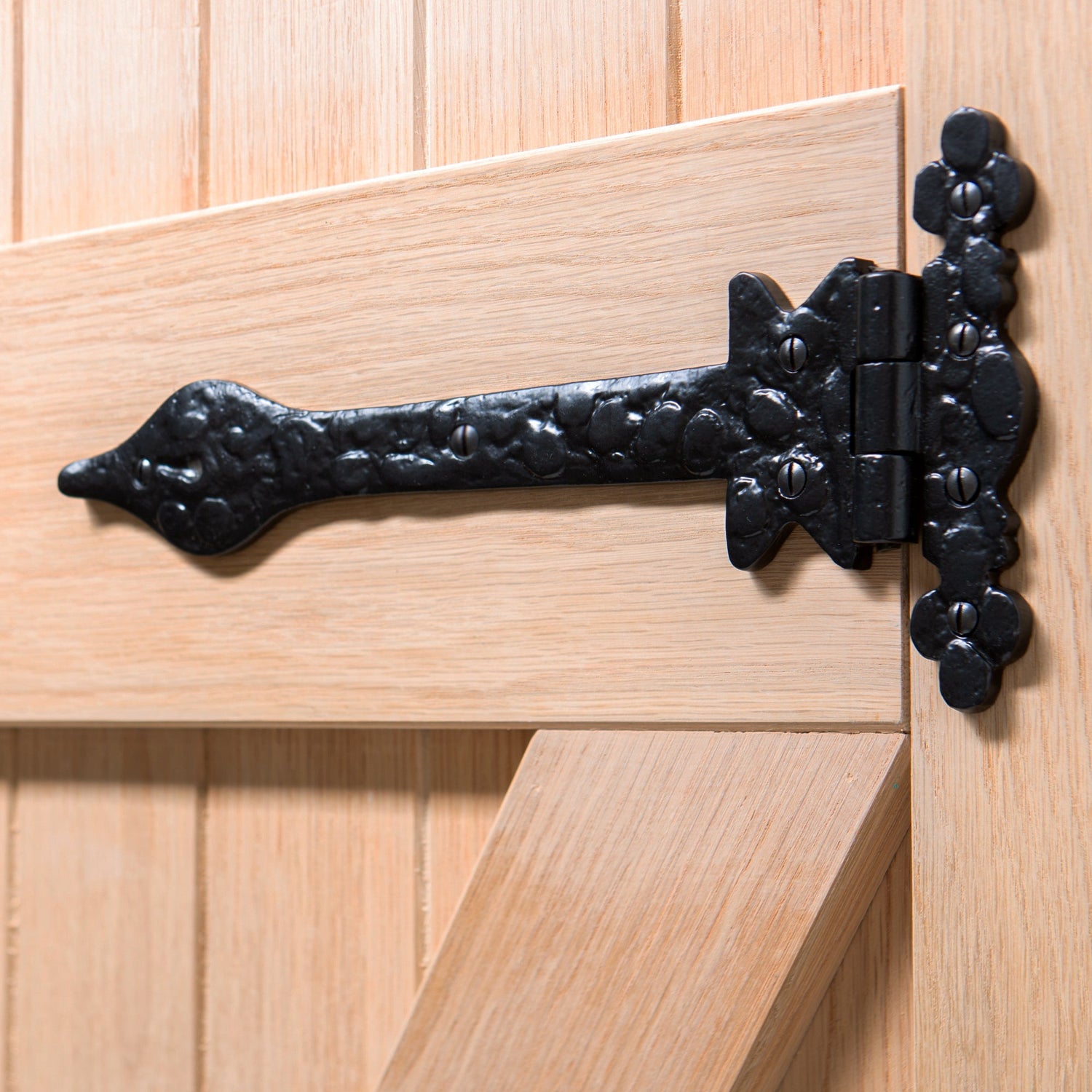 310mm Black Ornate T-Hinge