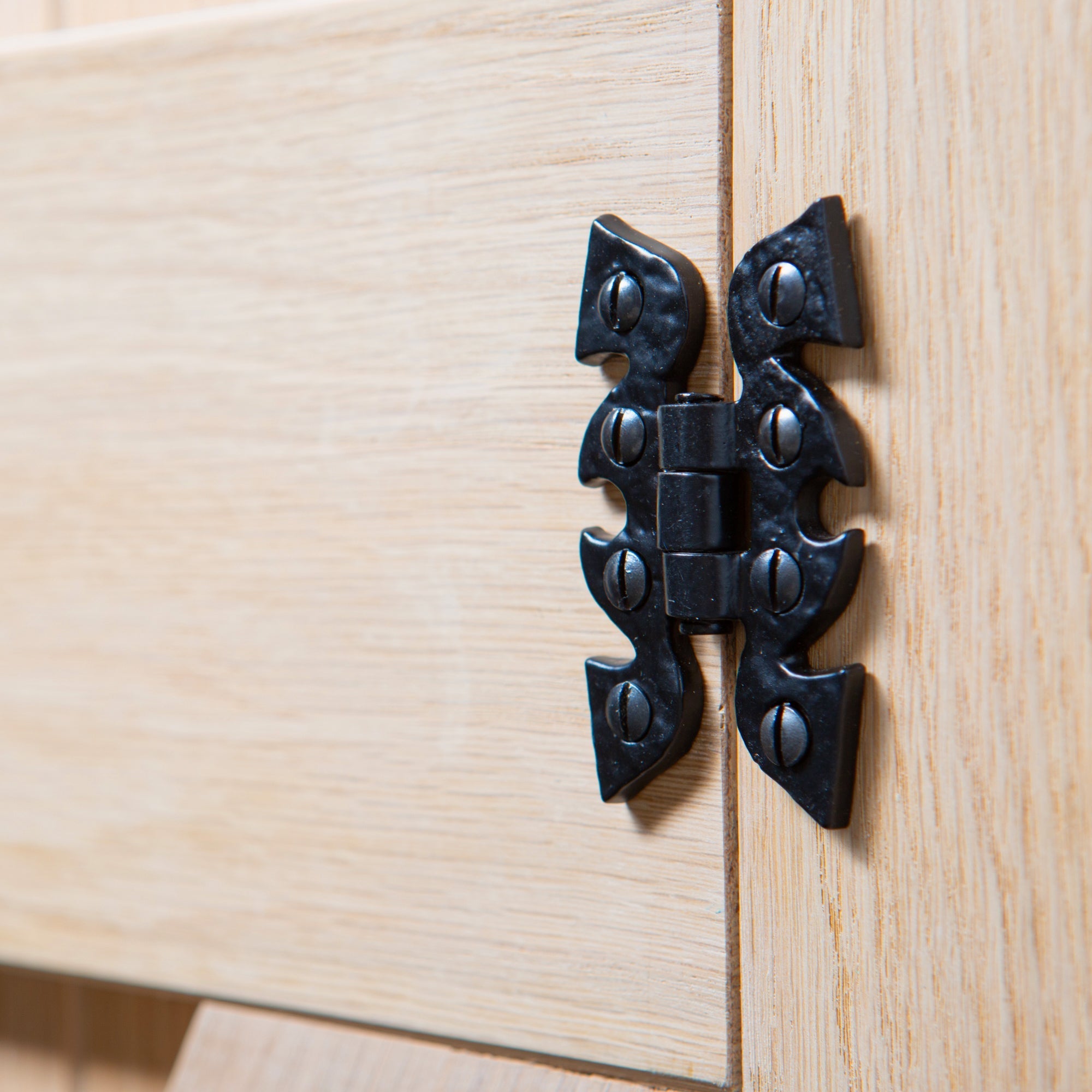 75mm Black Ornate Cabinet Hinge