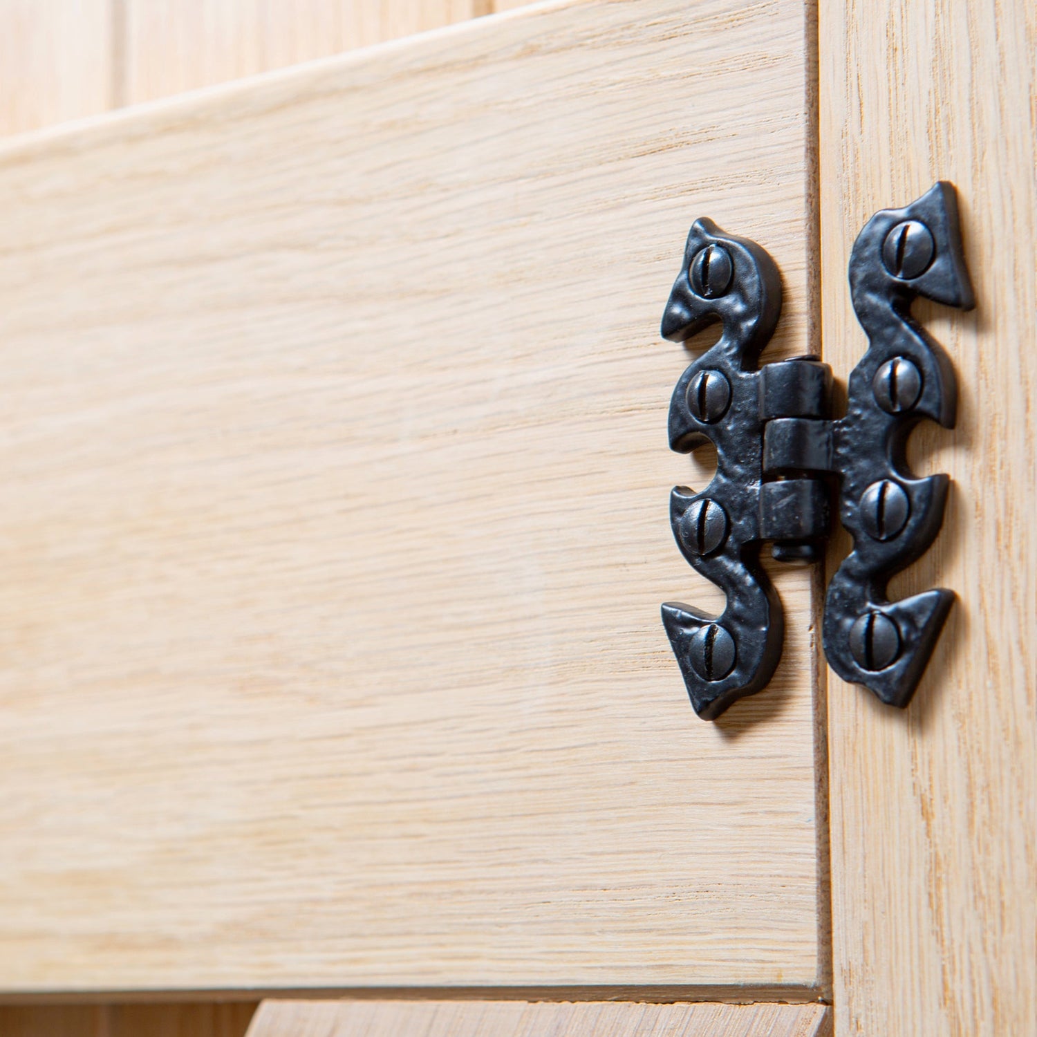 70mm Black Ornate Cabinet Hinge