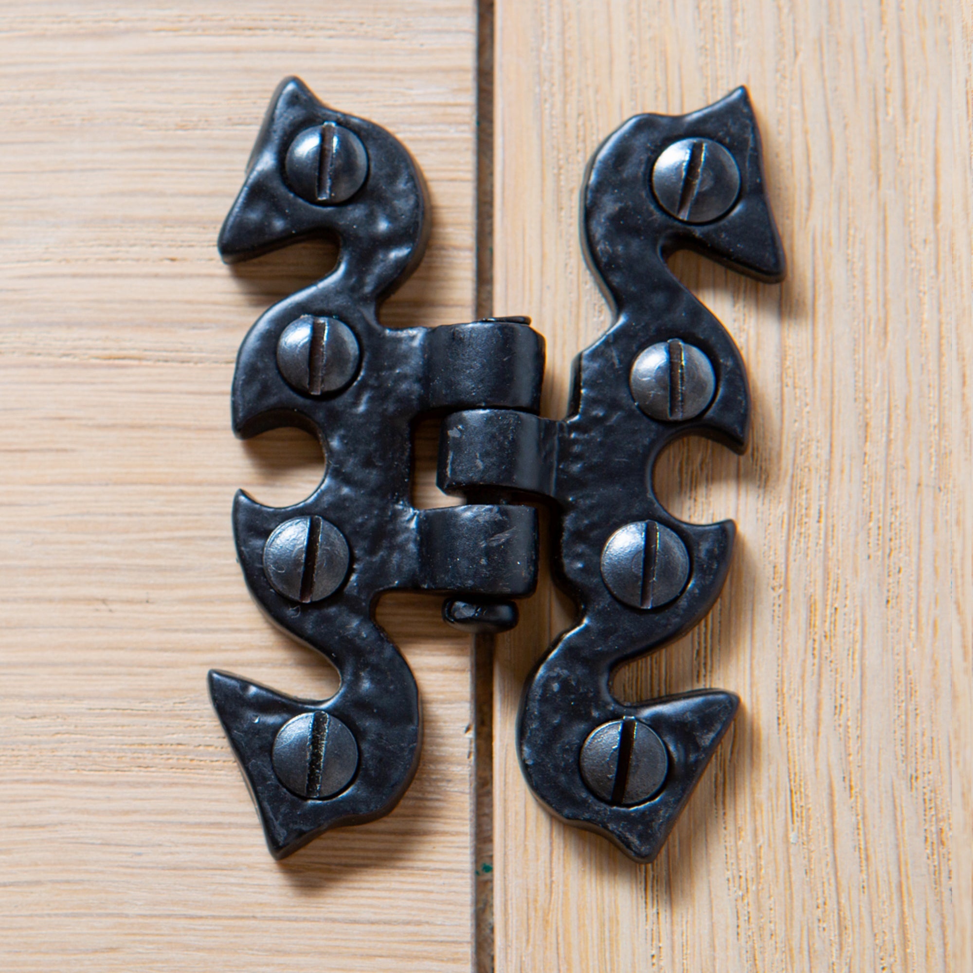 70mm Black Ornate Cabinet Hinge
