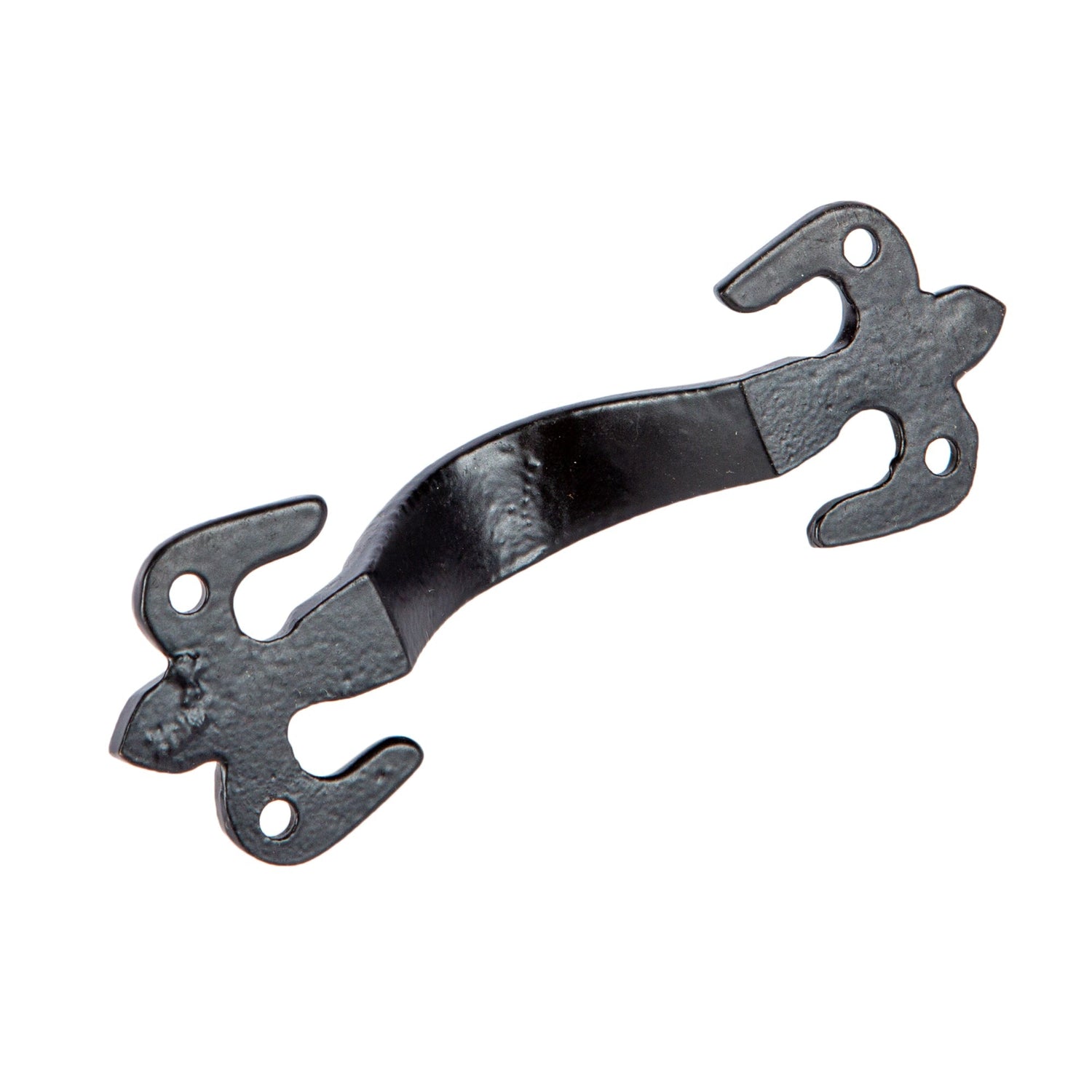105mm Black Rustic Fleur De Lis Door Handle
