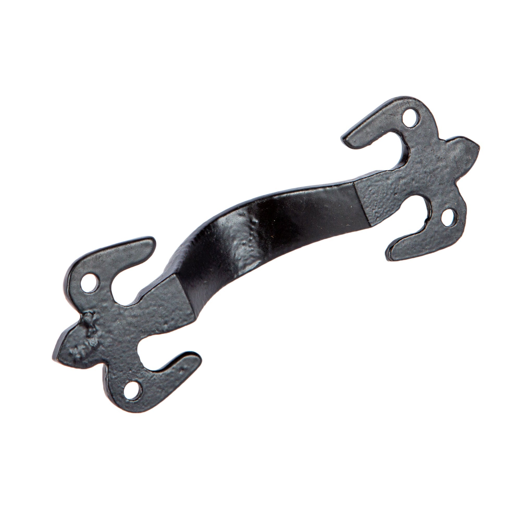 105mm Black Rustic Fleur De Lis Door Handle