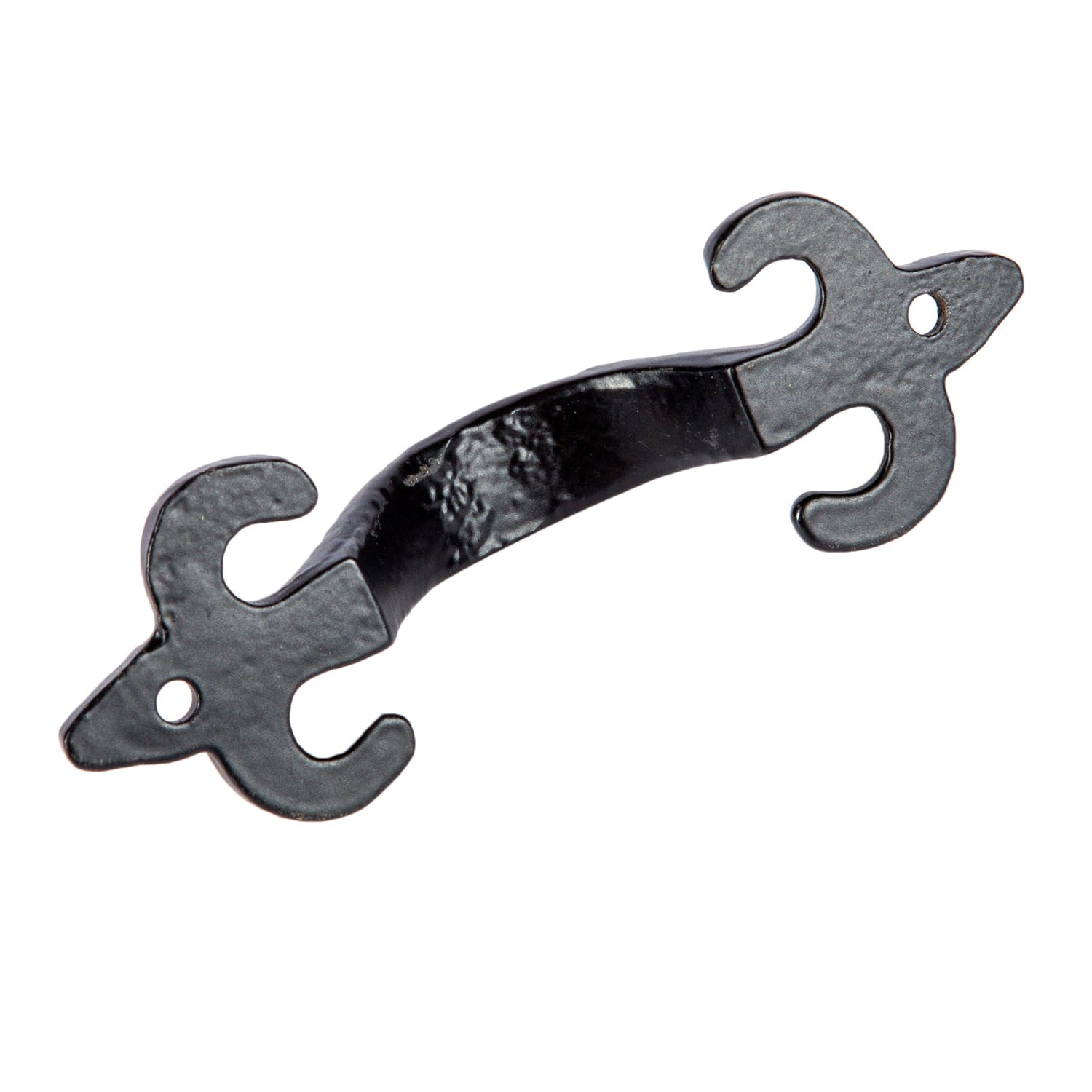 105mm Black Antique Fleur De Lis Door Handle