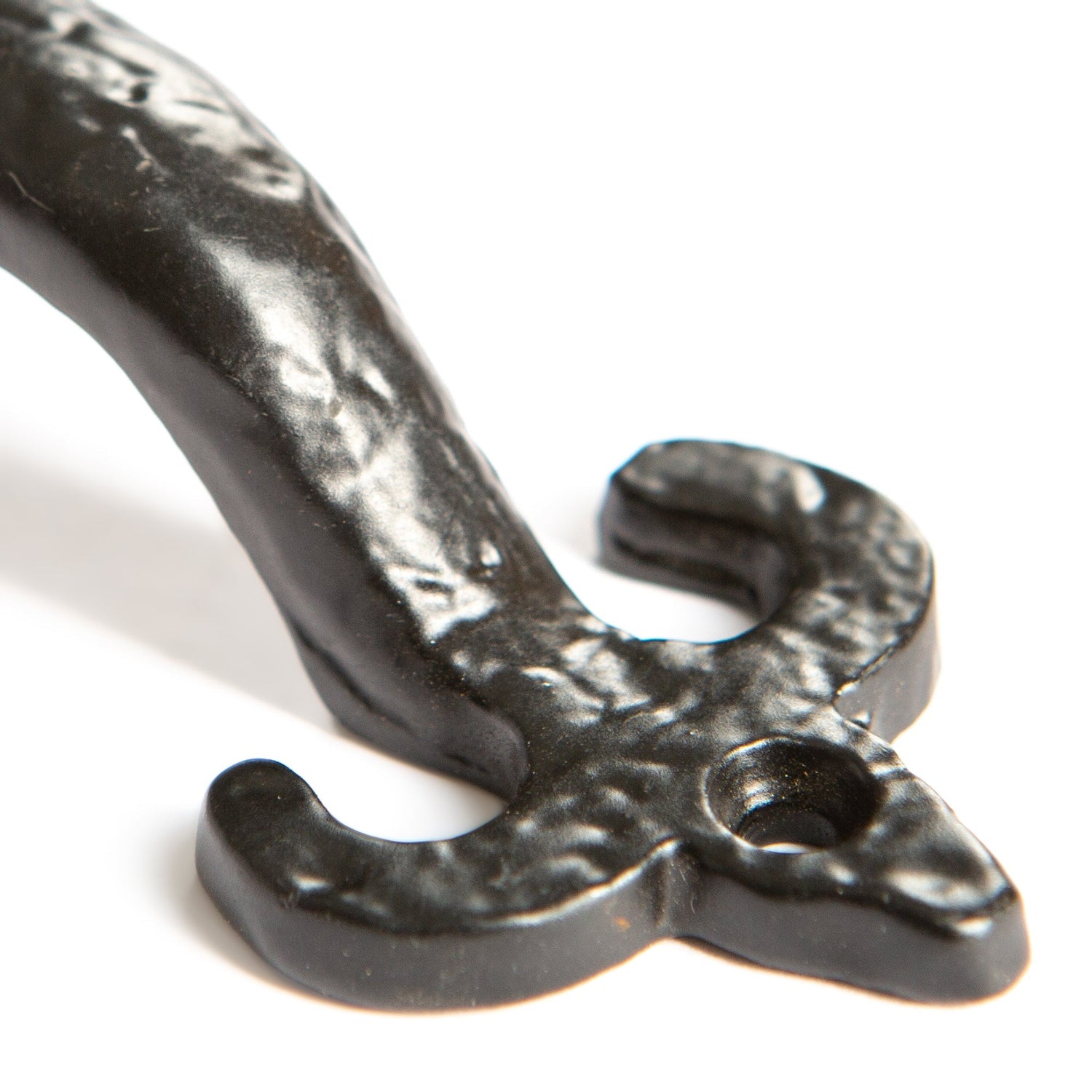 105mm Black Antique Fleur De Lis Door Handle