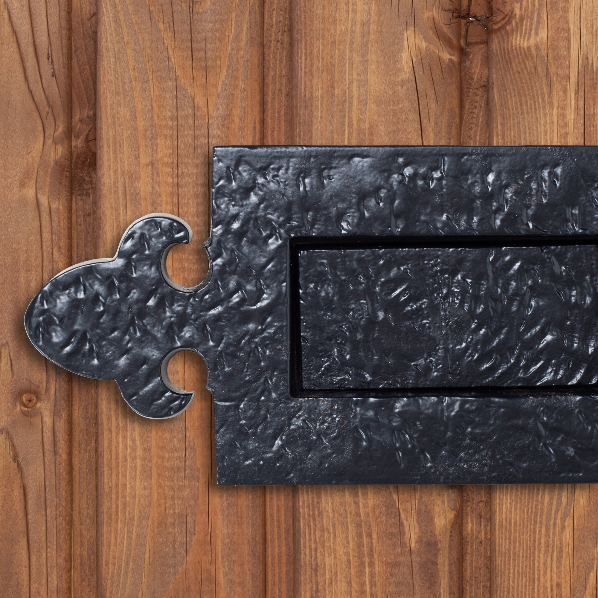 345 x 105mm Black Fleur De Lis Letter Plate