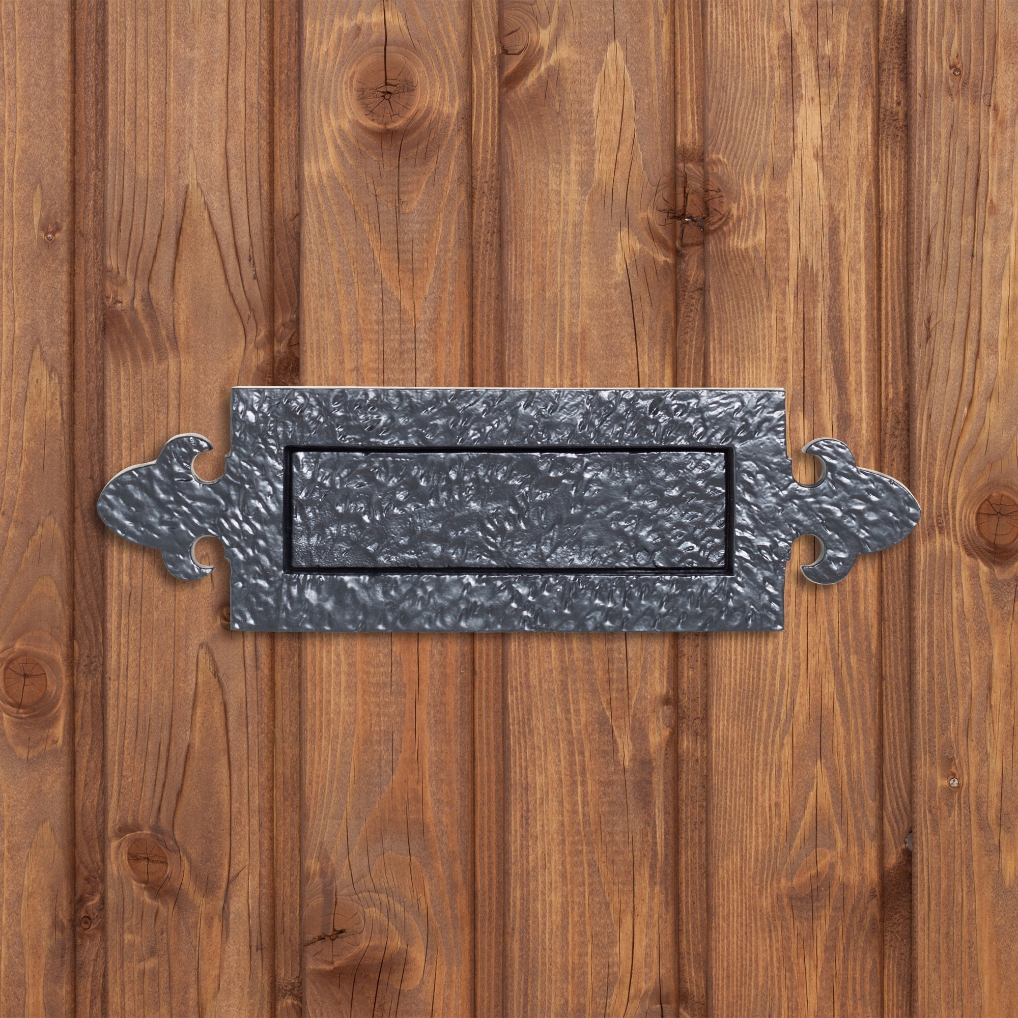 345 x 105mm Black Fleur De Lis Letter Plate