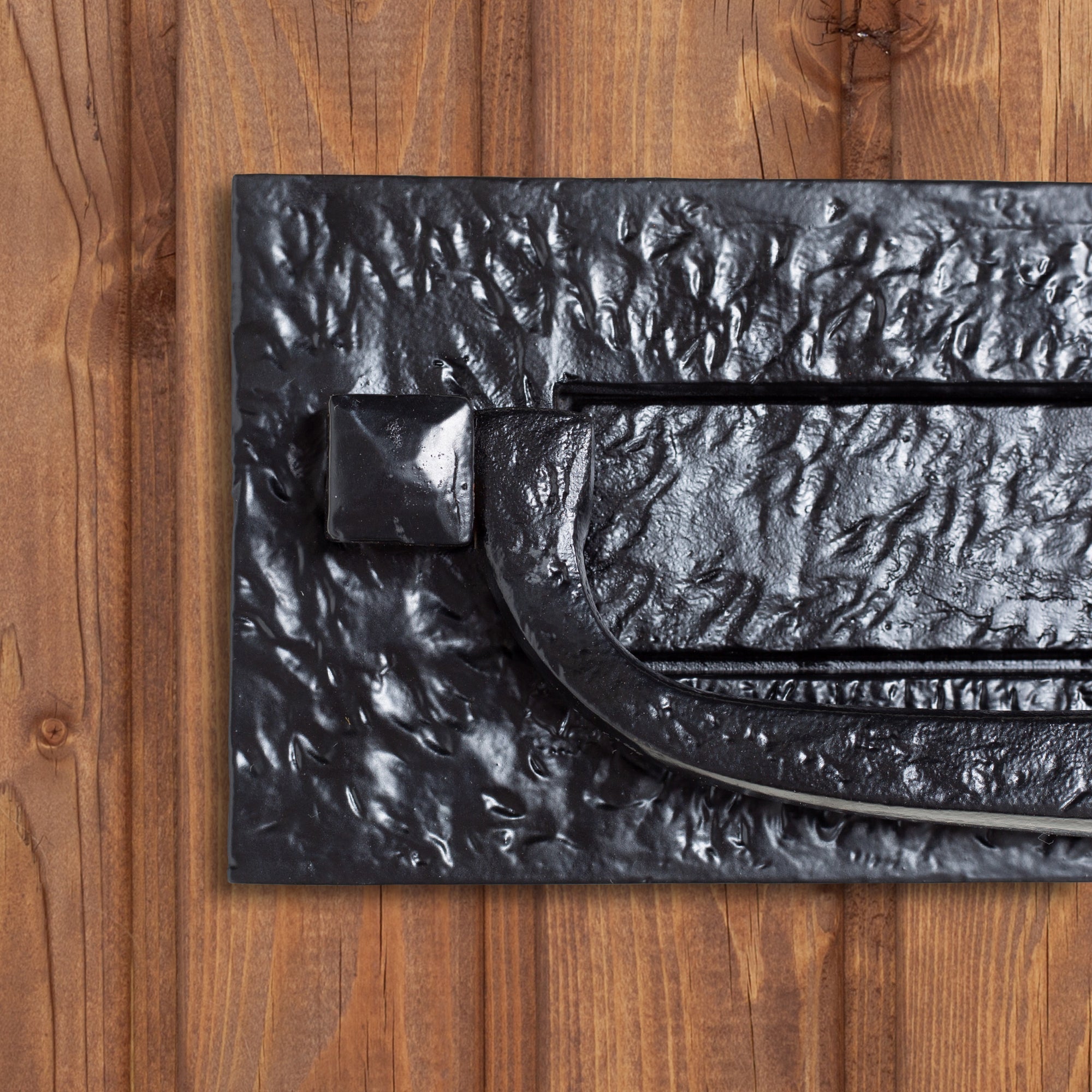 270 x 110mm Black Antique Letter Plate with Knocker