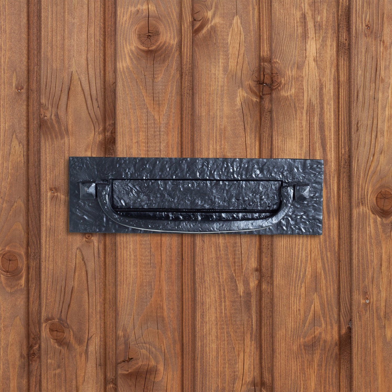 340 x 105mm Black Antique Letter Plate with Knocker