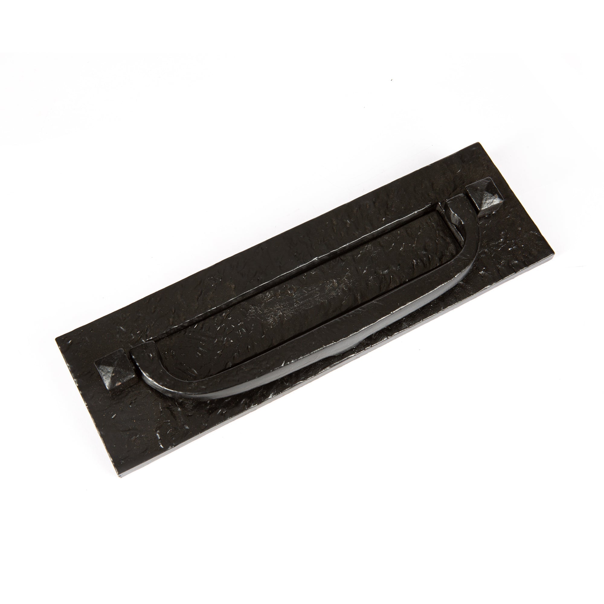 340 x 105mm Black Antique Letter Plate with Knocker