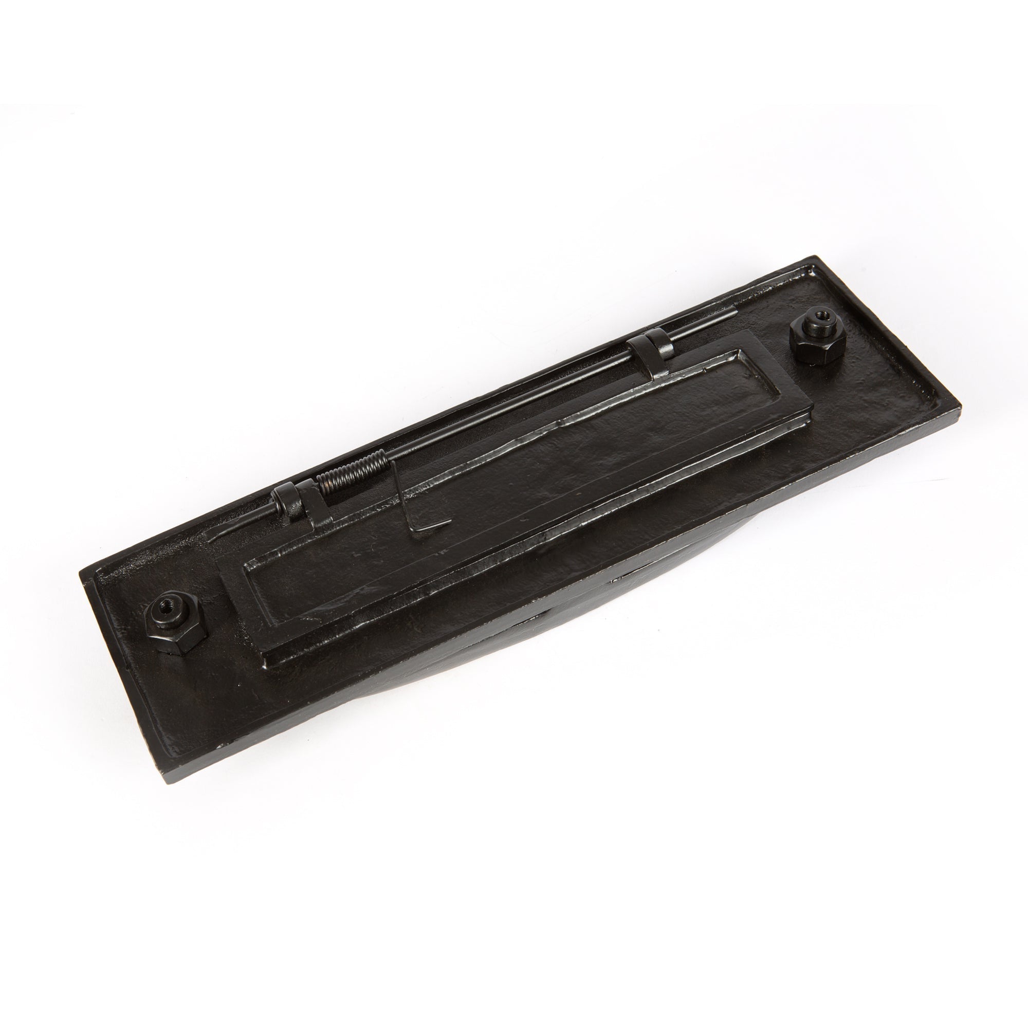 340 x 105mm Black Antique Letter Plate with Knocker