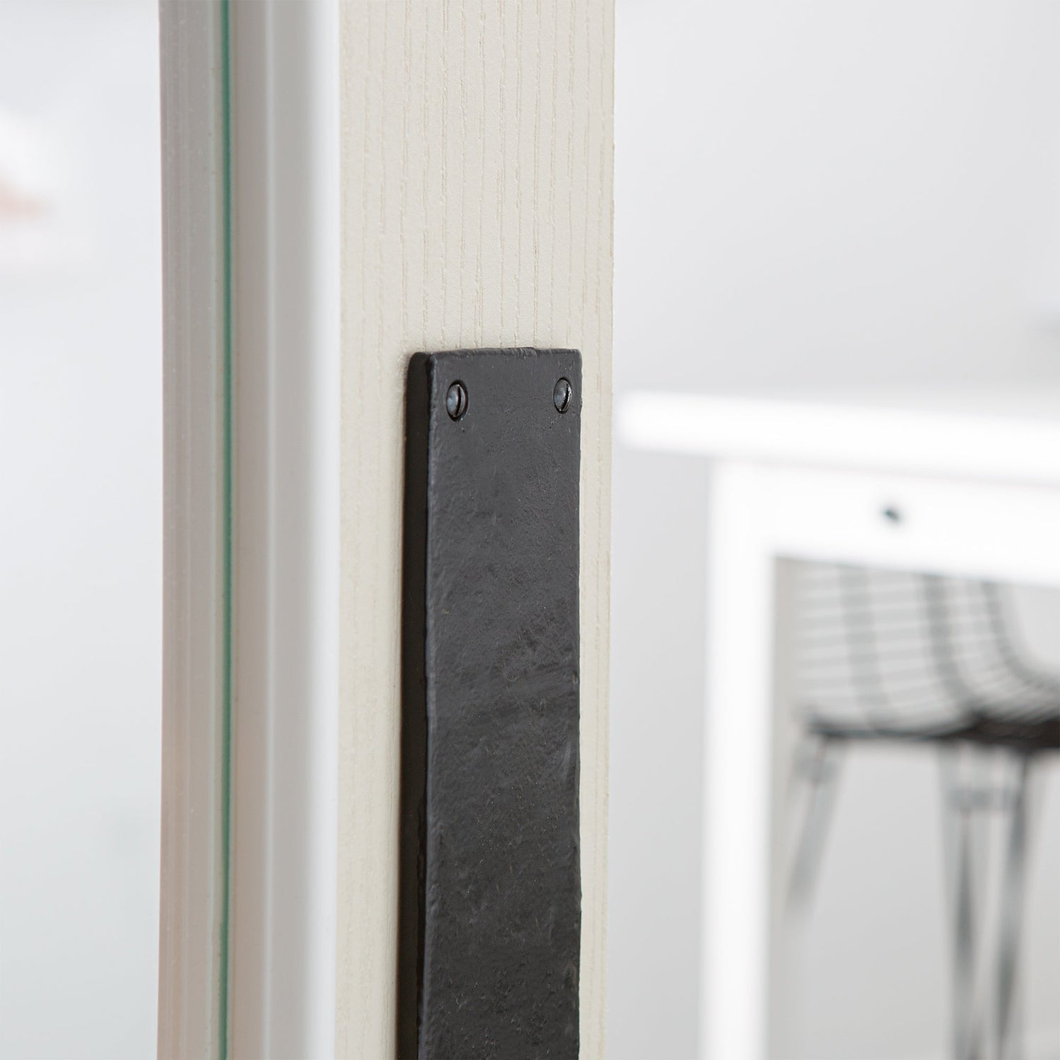 Rustic Door Push Plate - W65mm x H295mm - Black