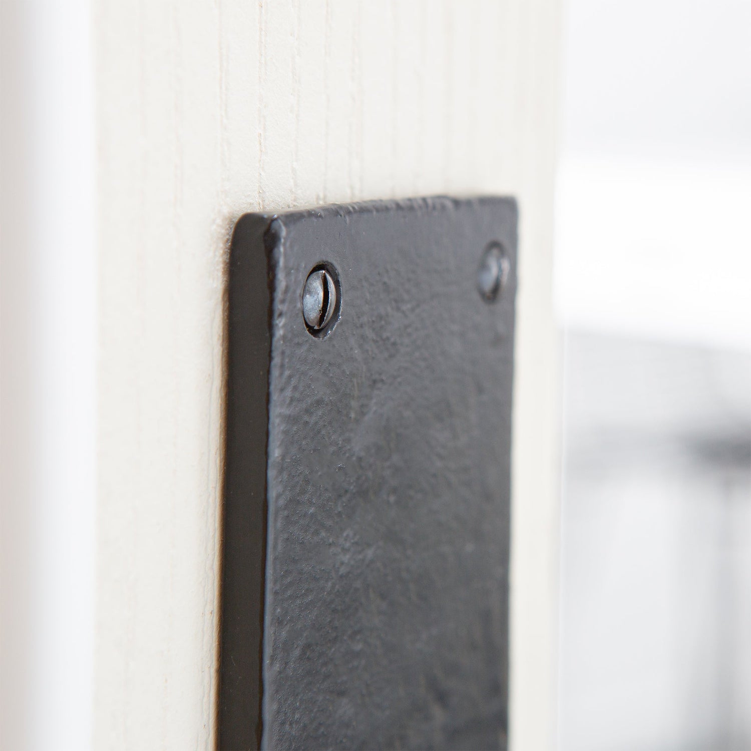 Rustic Door Push Plate - W65mm x H295mm - Black
