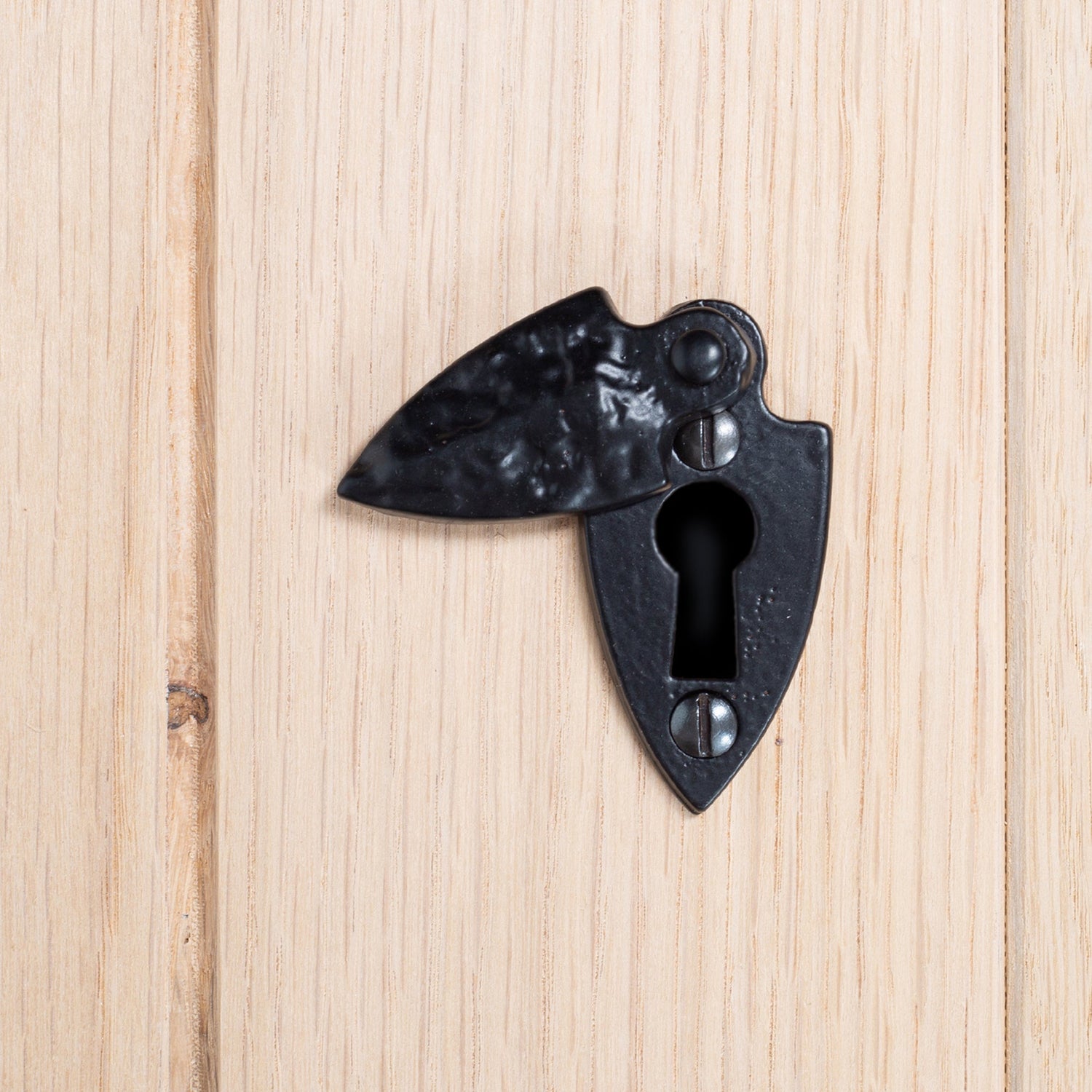 Arrowhead Escutcheon Plate with Cover - W30mm x H55mm - Black