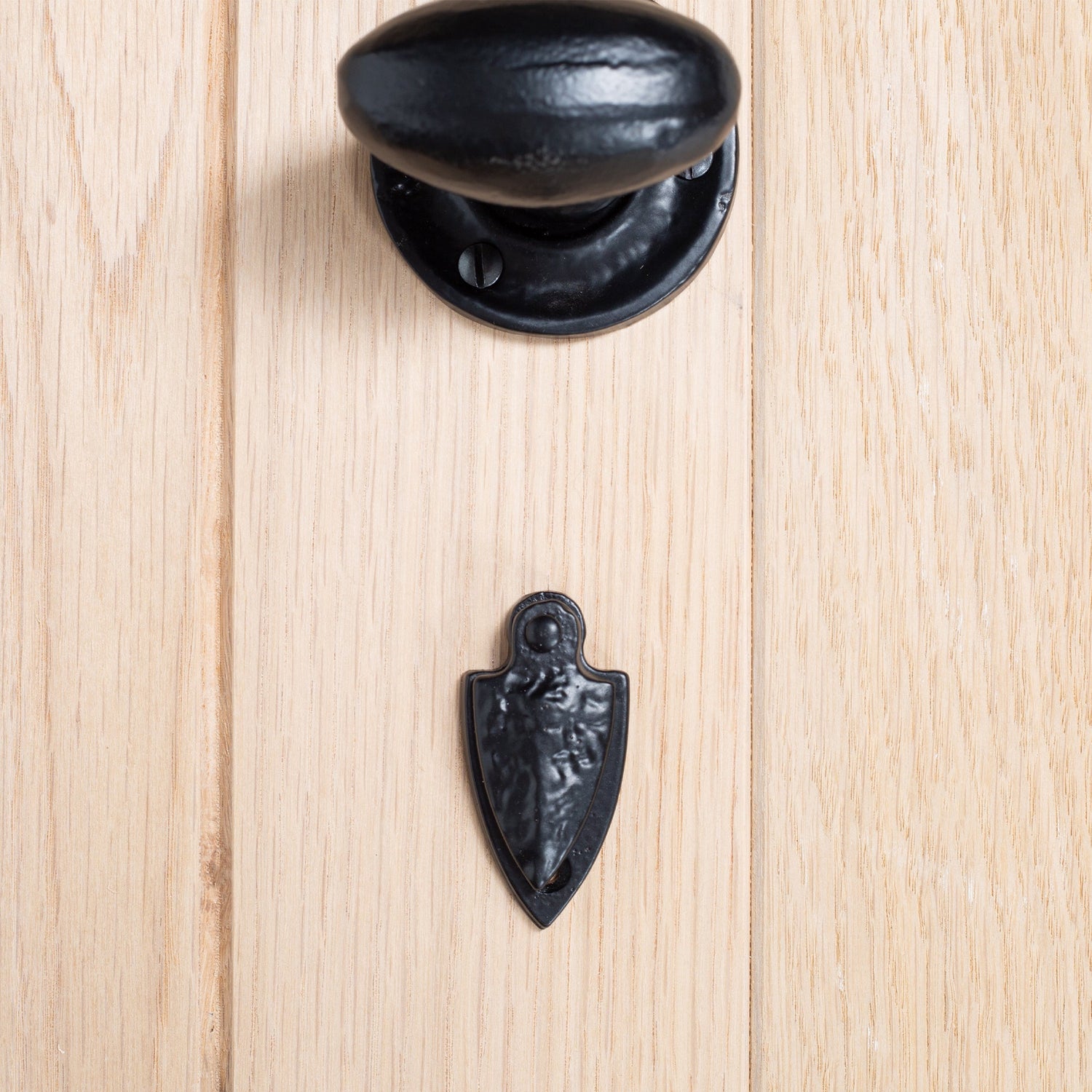 Arrowhead Escutcheon Plate with Cover - W30mm x H55mm - Black