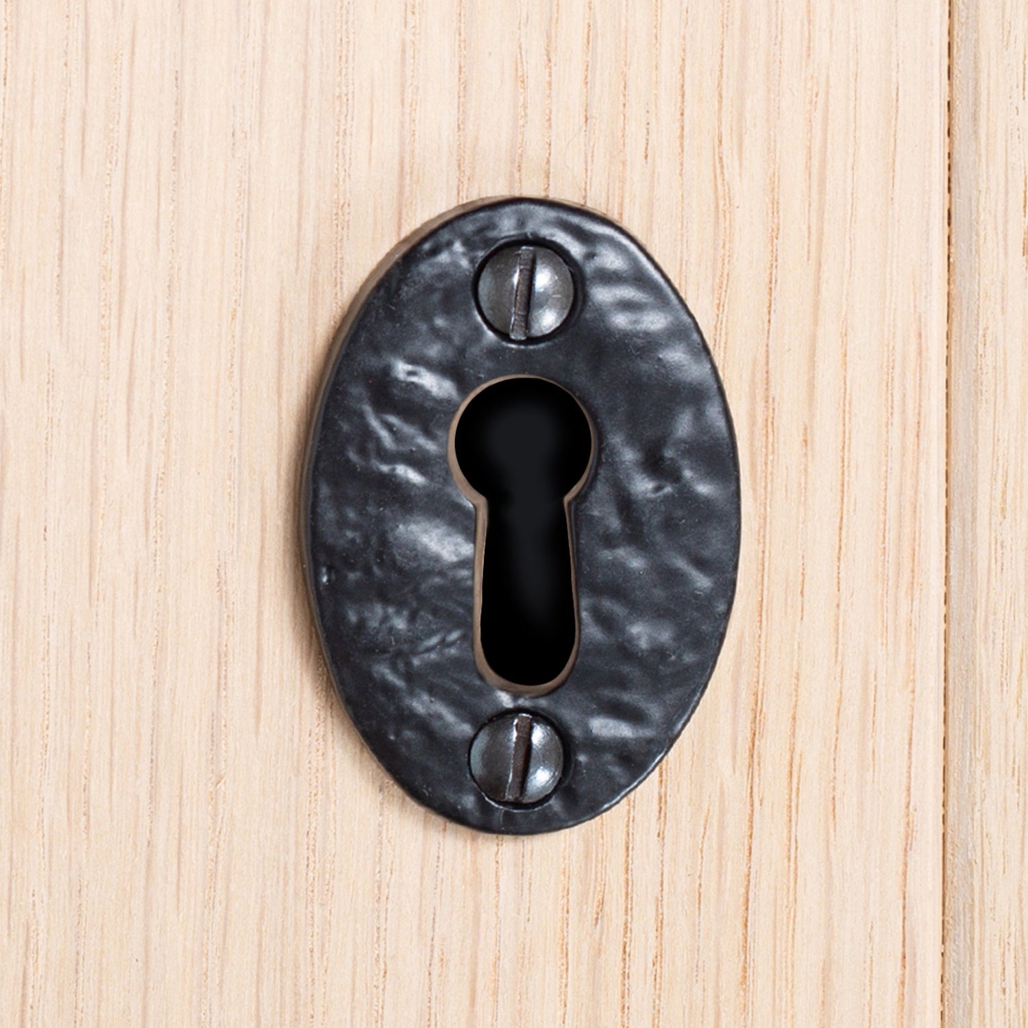 Rustic Escutcheon Plate - W35mm x H50mm - Black