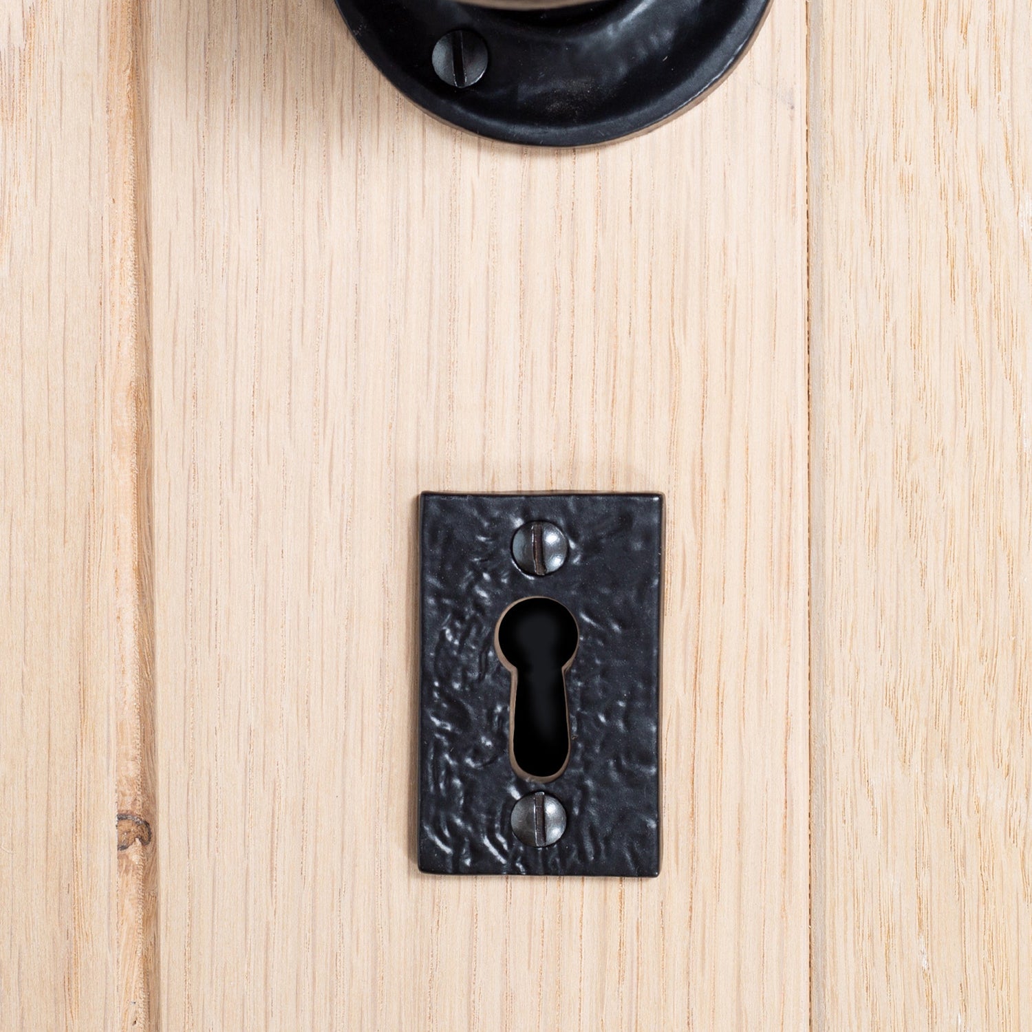 Rectangular Escutcheon Plate - W30mm x H50mm - Black