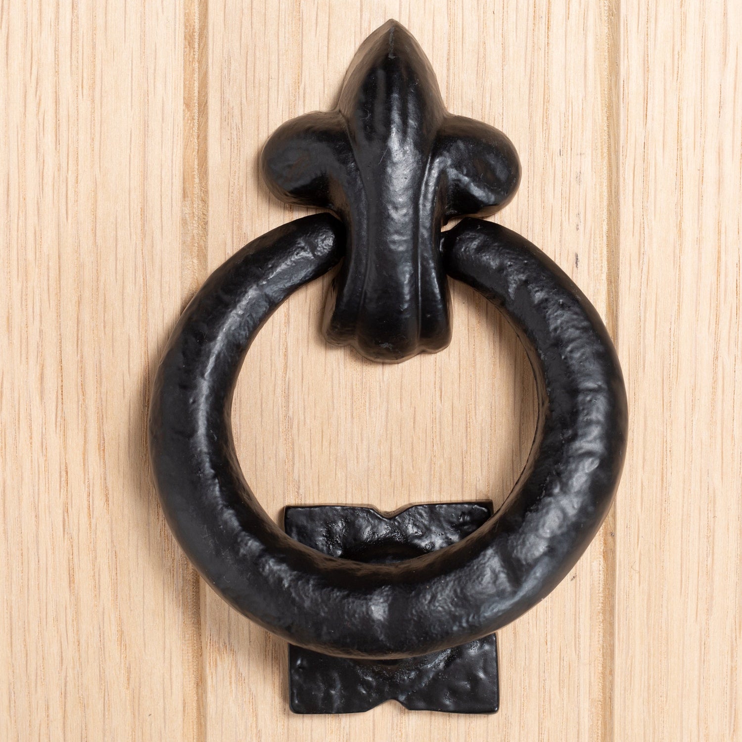 Fleur De Lis Door Knocker - H140mm - Black