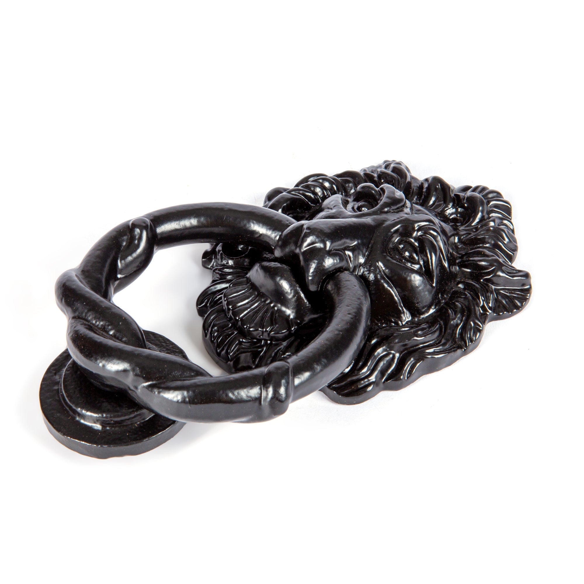 Lion Head Door Knocker - H150mm - Black