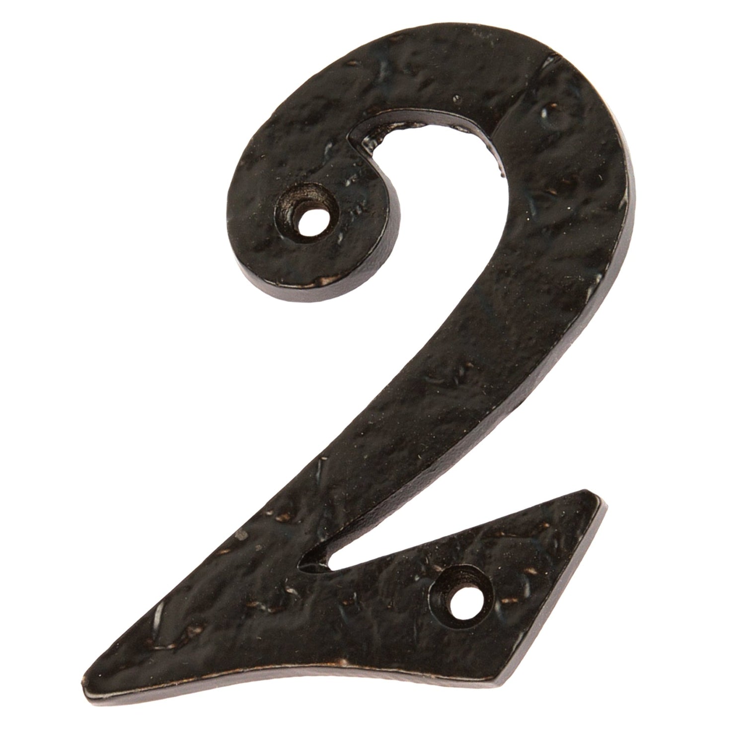 Number 2 Black 80mm Rustic Iron House Number
