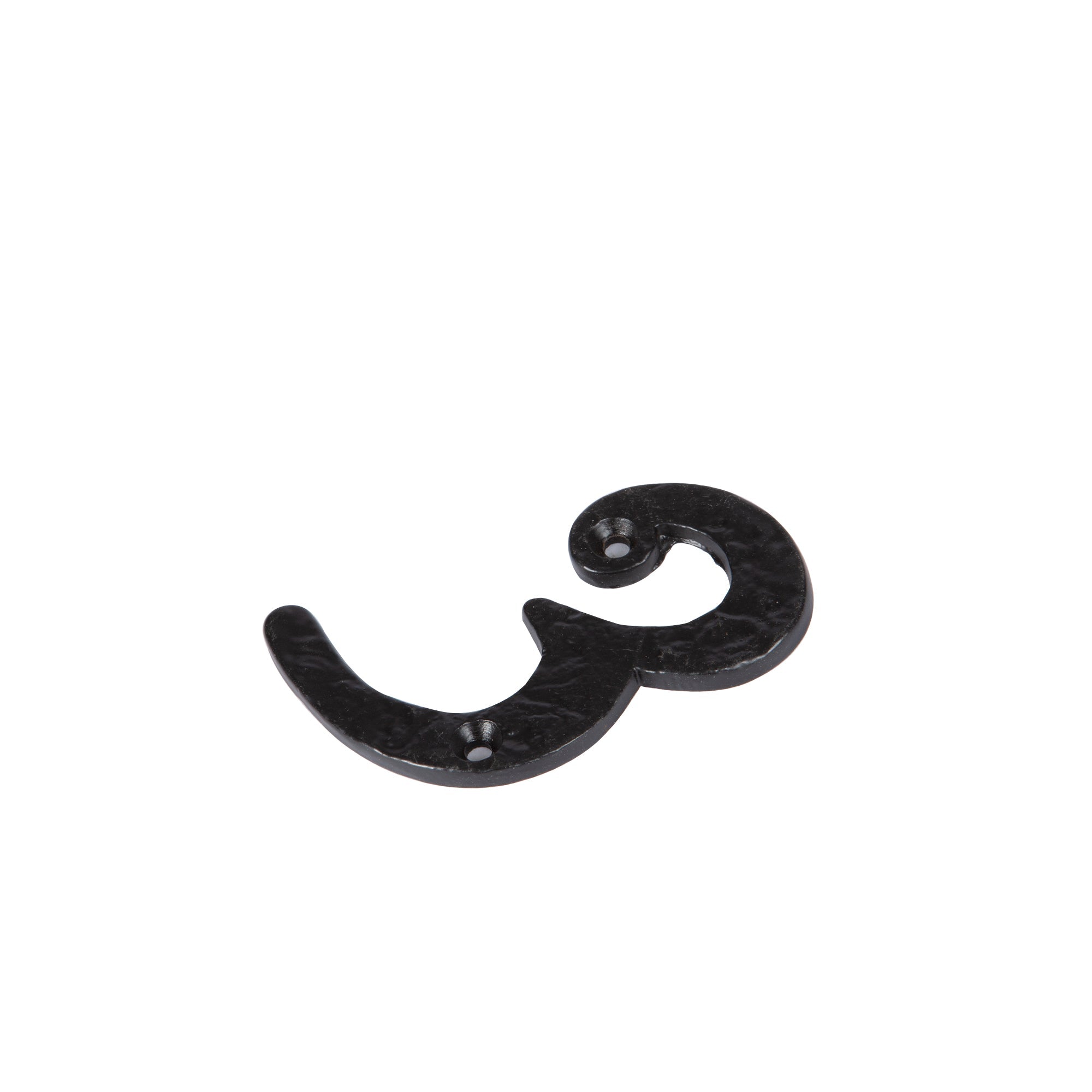 Number 3 Black 80mm Rustic Iron House Number