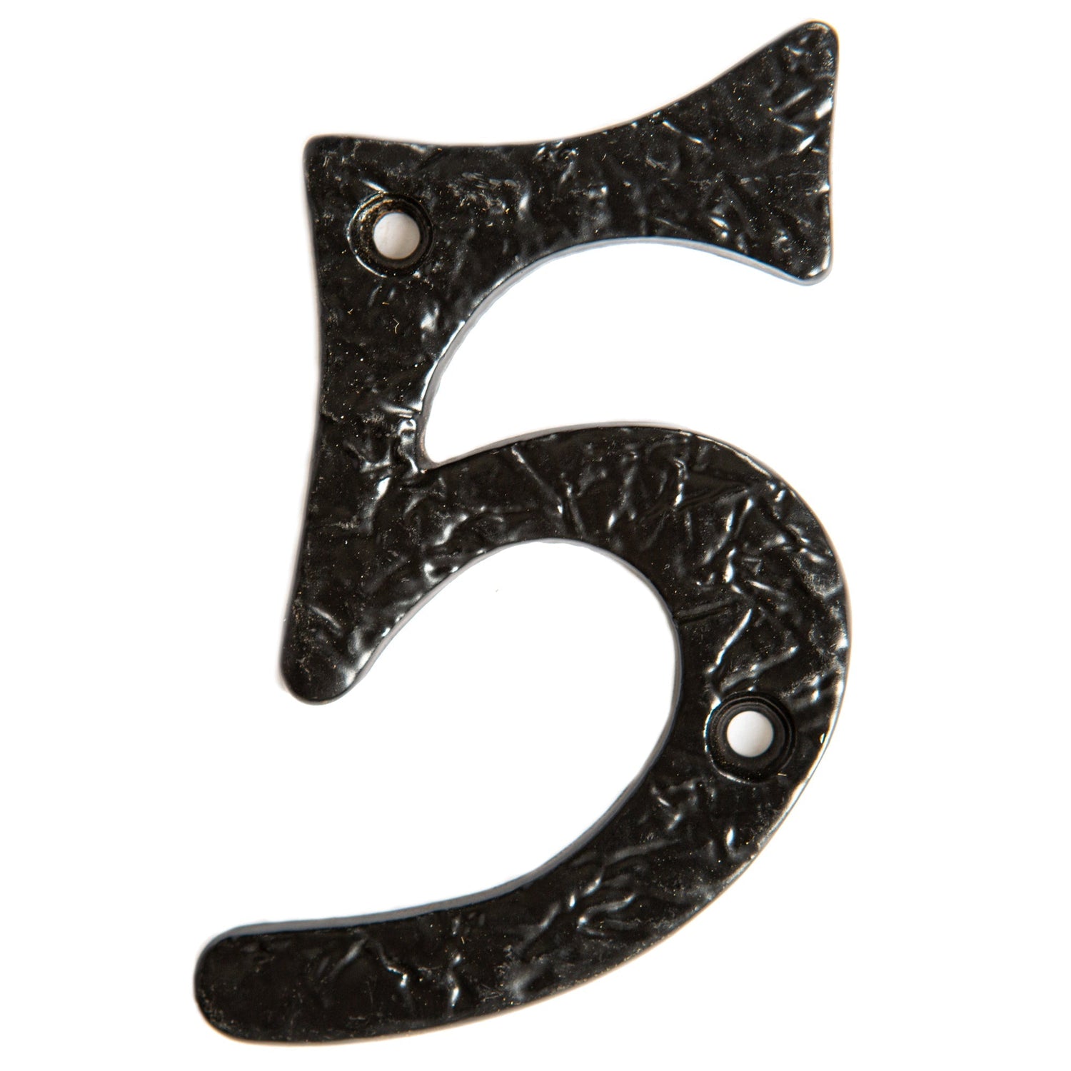 Number 5 Black 80mm Rustic Iron House Number