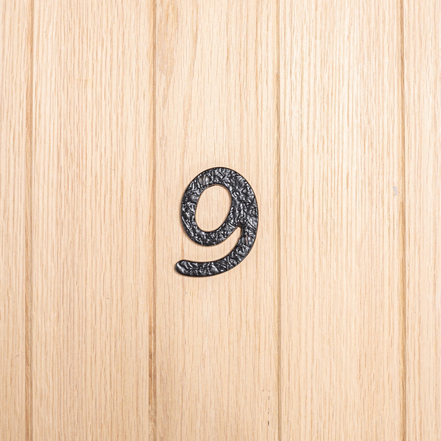 Number 9 Black 80mm Rustic Iron House Number