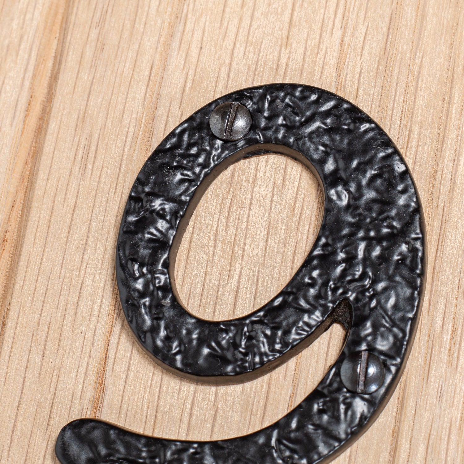 Number 9 Black 80mm Rustic Iron House Number