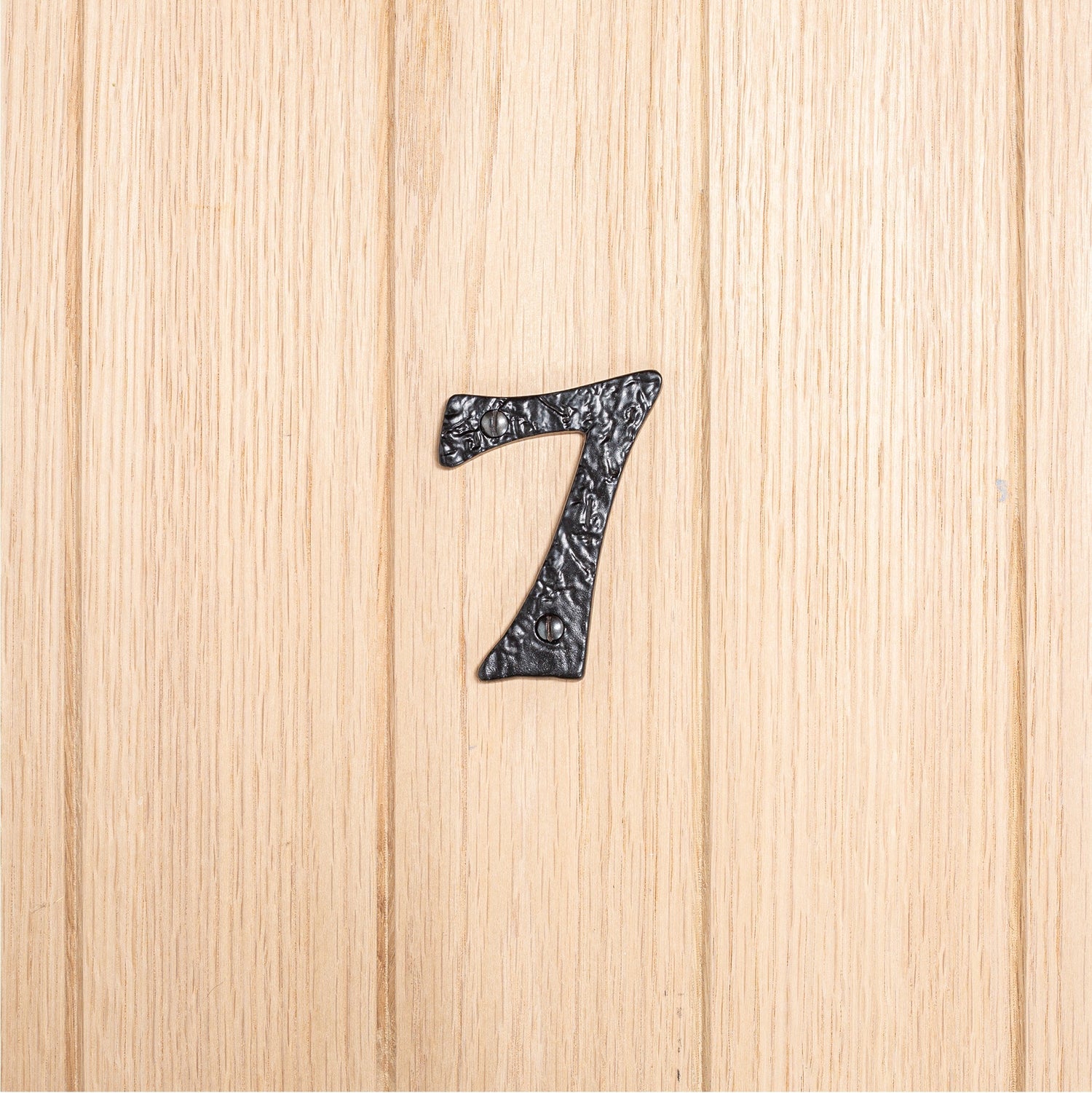 Number 7 Black 80mm Rustic Iron House Number