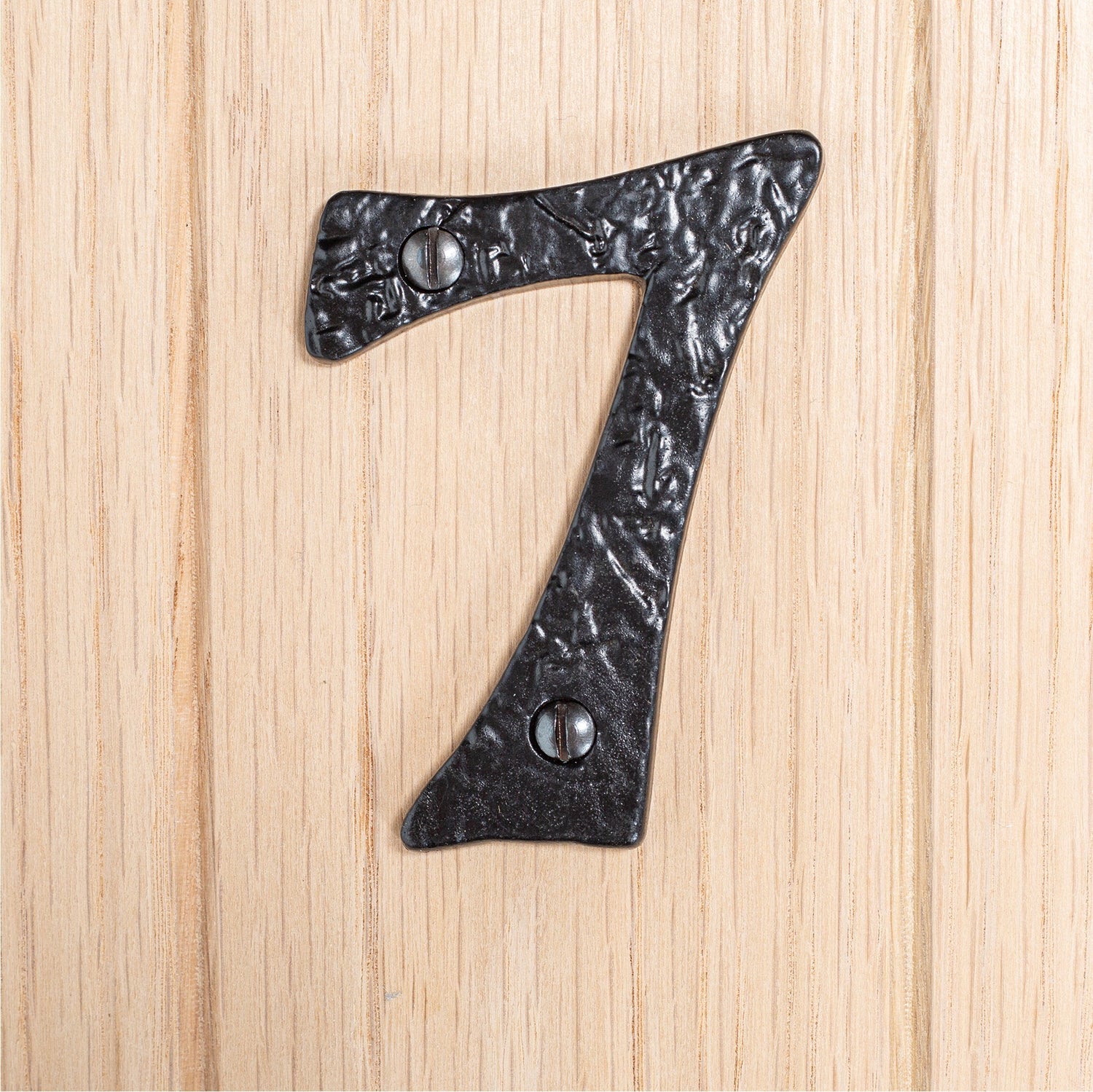 Number 7 Black 80mm Rustic Iron House Number
