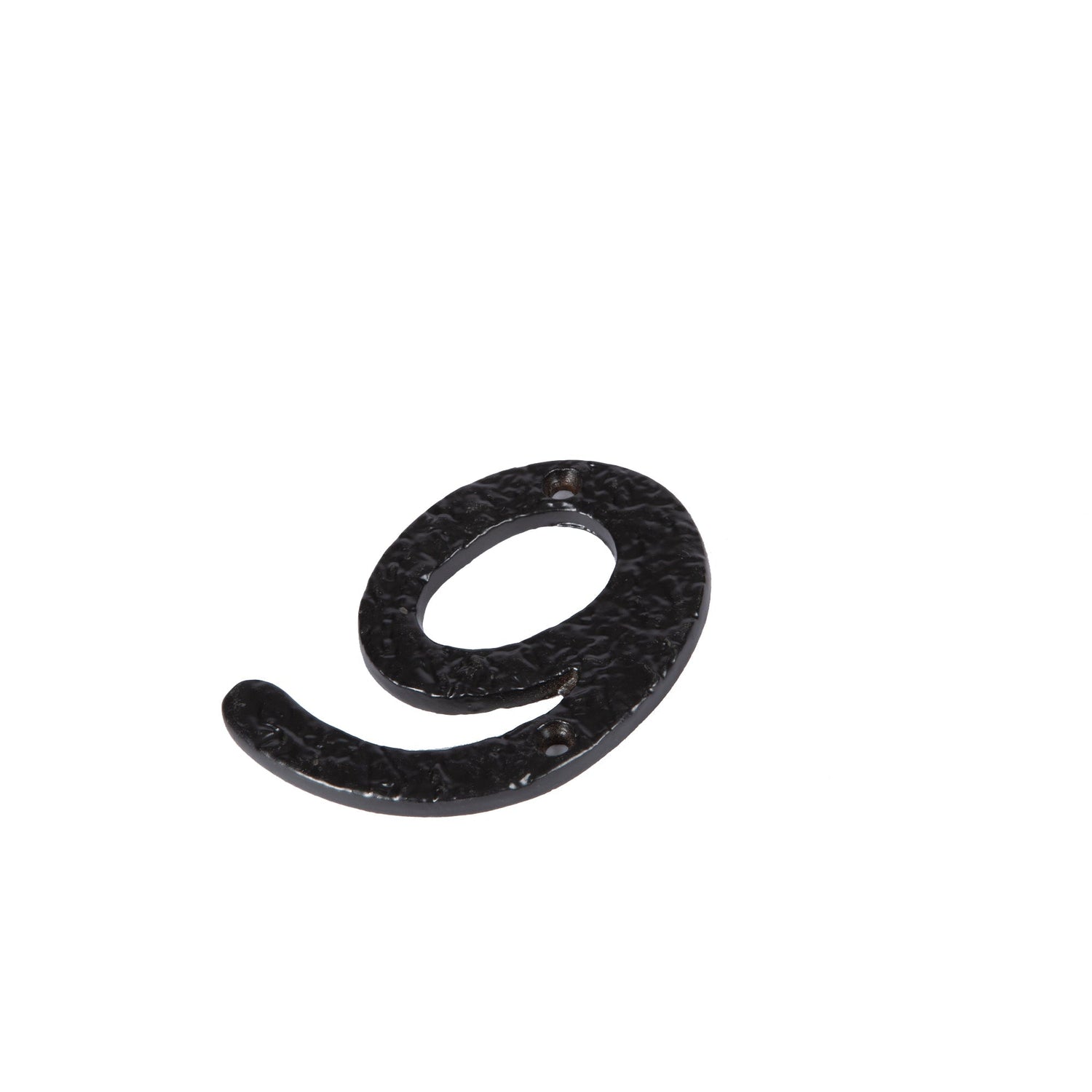 Number 9 Black 80mm Rustic Iron House Number