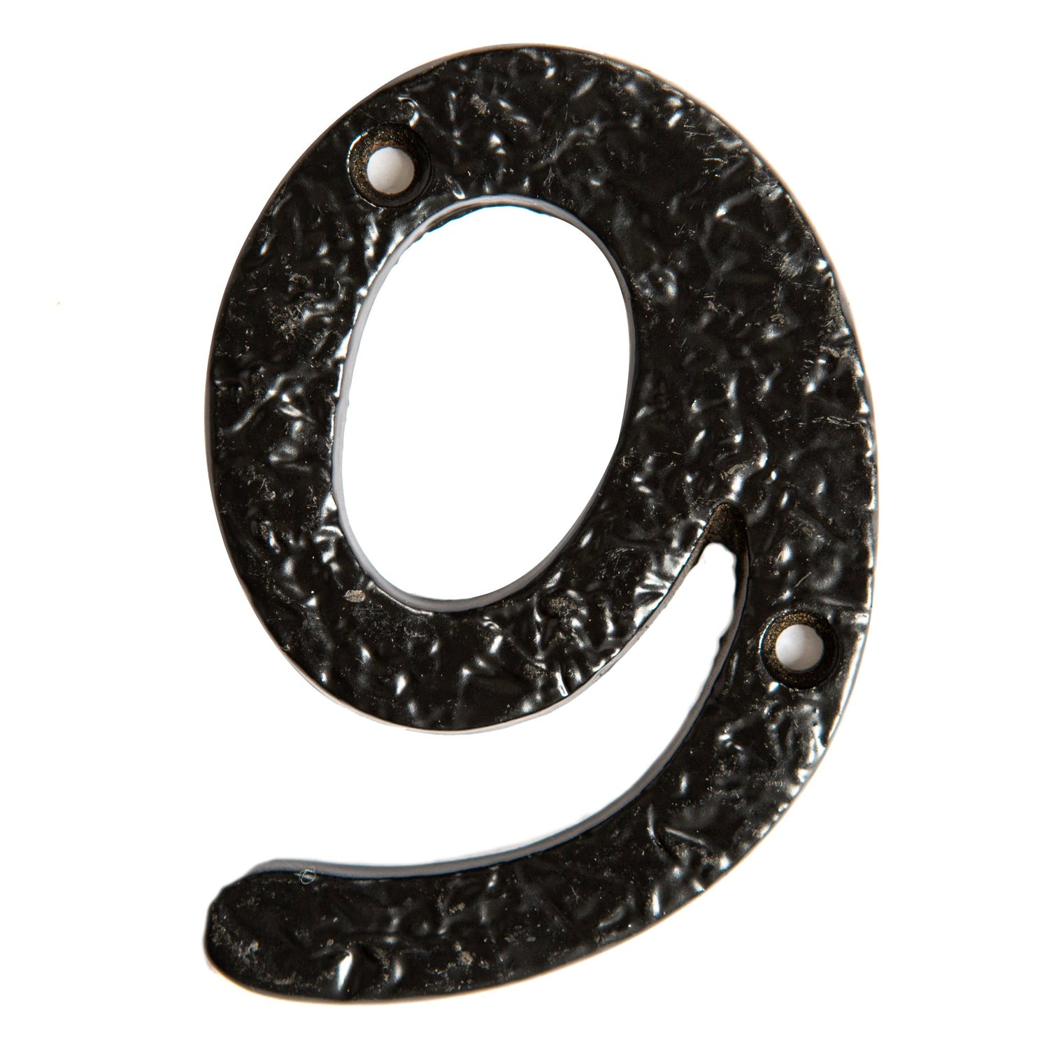 Number 9 Black 80mm Rustic Iron House Number