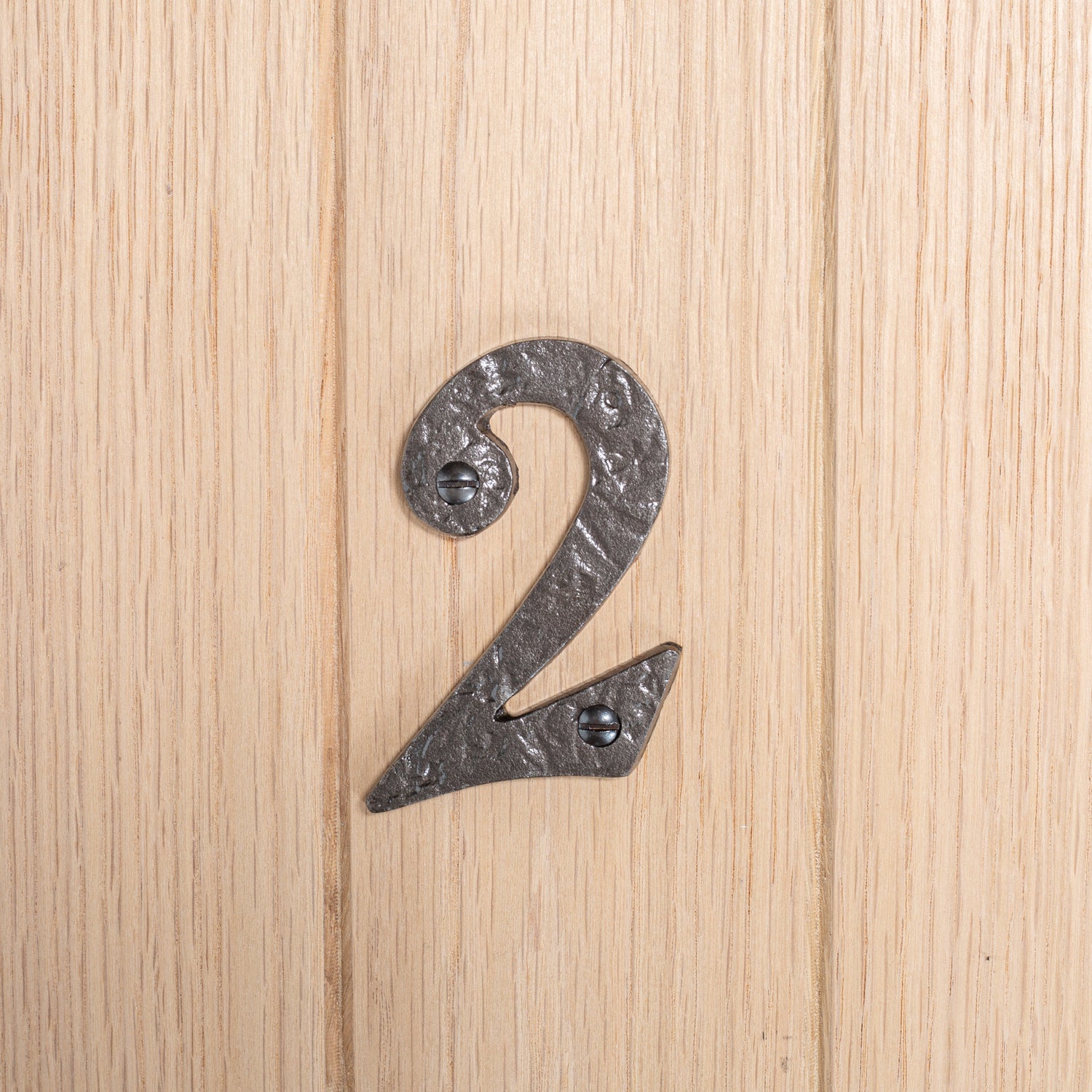 Number 2 Black 80mm Rustic Iron House Number