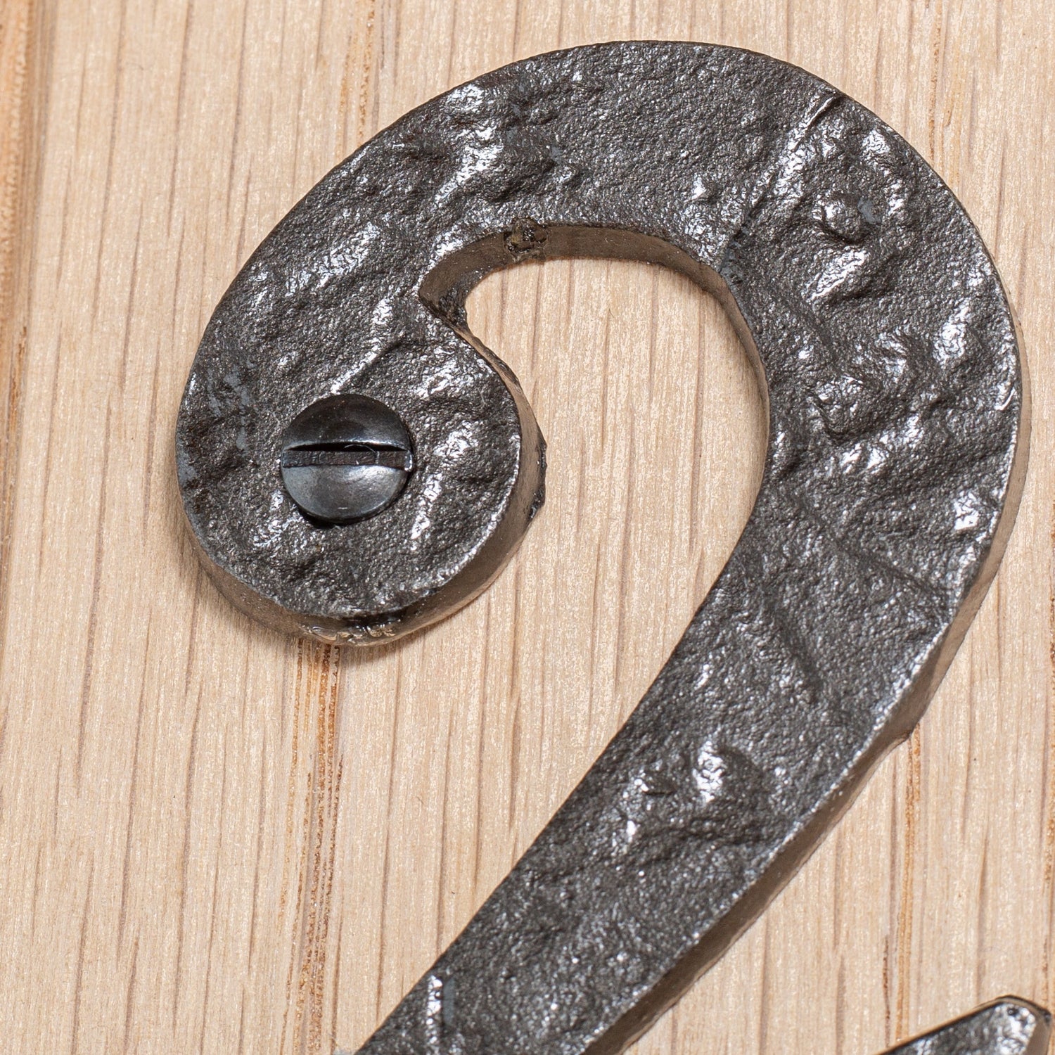 Number 2 Black 80mm Rustic Iron House Number