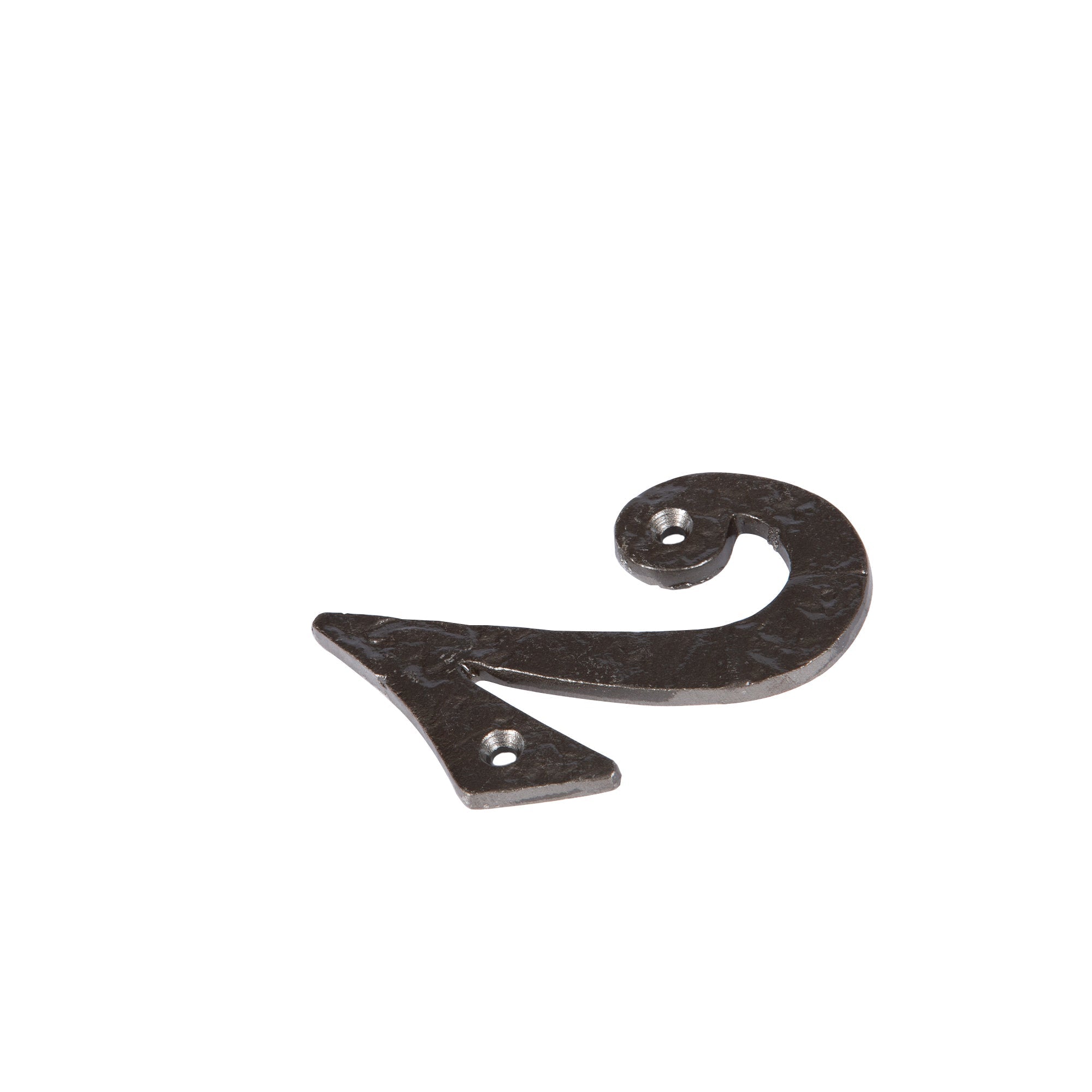 Number 2 80mm Rustic Cast Iron House Number