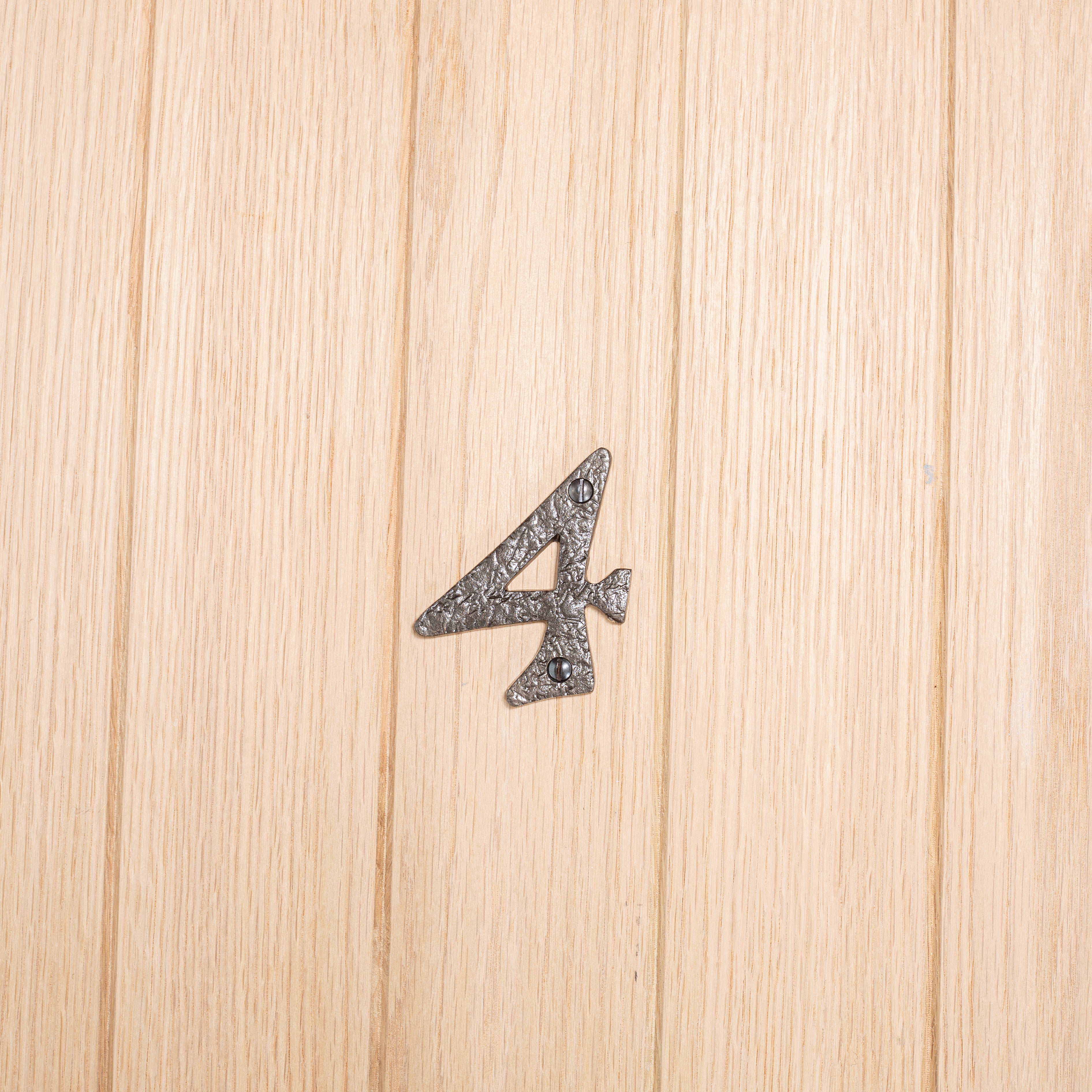 Number 4 80mm Rustic Cast Iron House Number