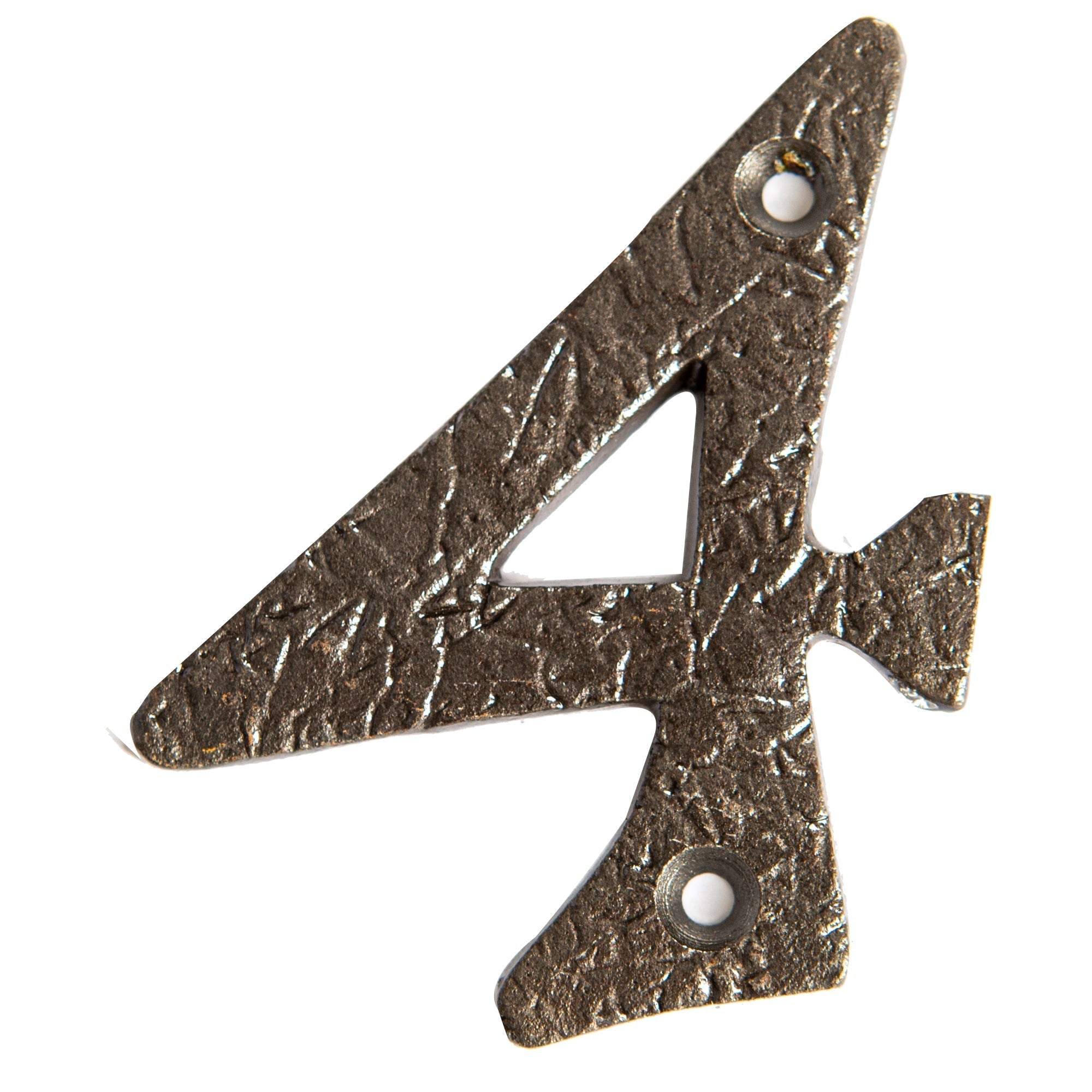 Number 4 80mm Rustic Cast Iron House Number