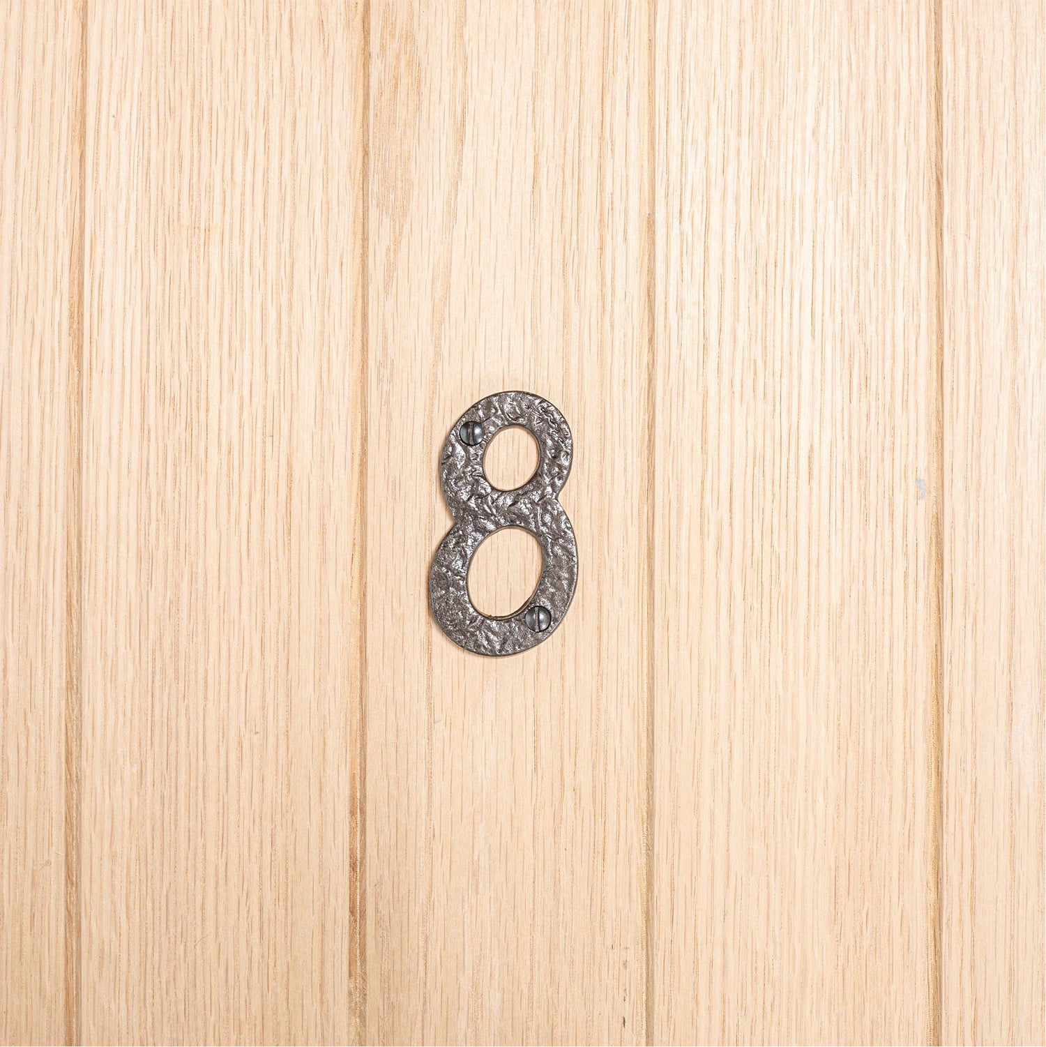 Number 8 Black 80mm Rustic Iron House Number