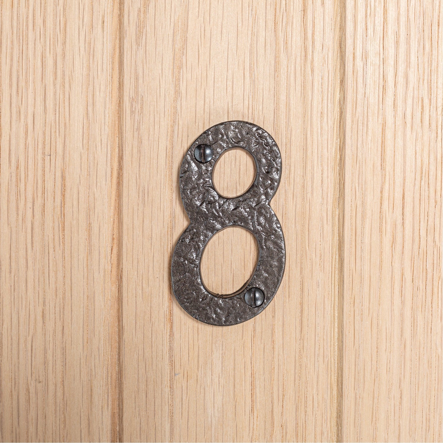 Number 8 Black 80mm Rustic Iron House Number