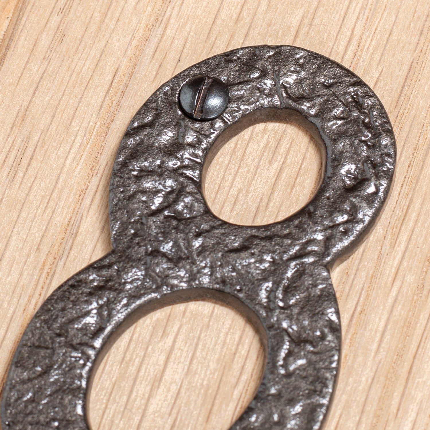 Number 8 Black 80mm Rustic Iron House Number