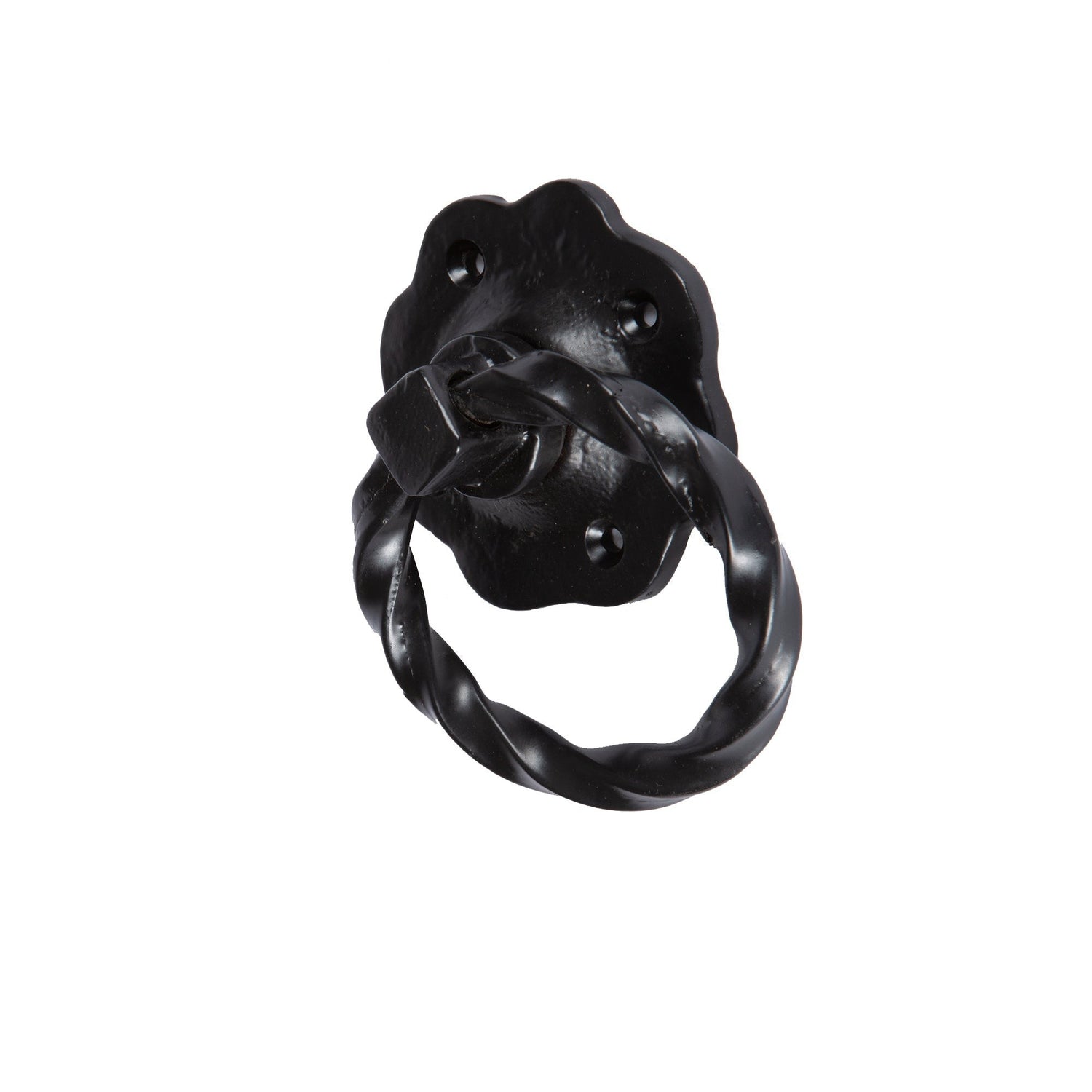 Twisted Rose Gate Handle - W75mm - Black