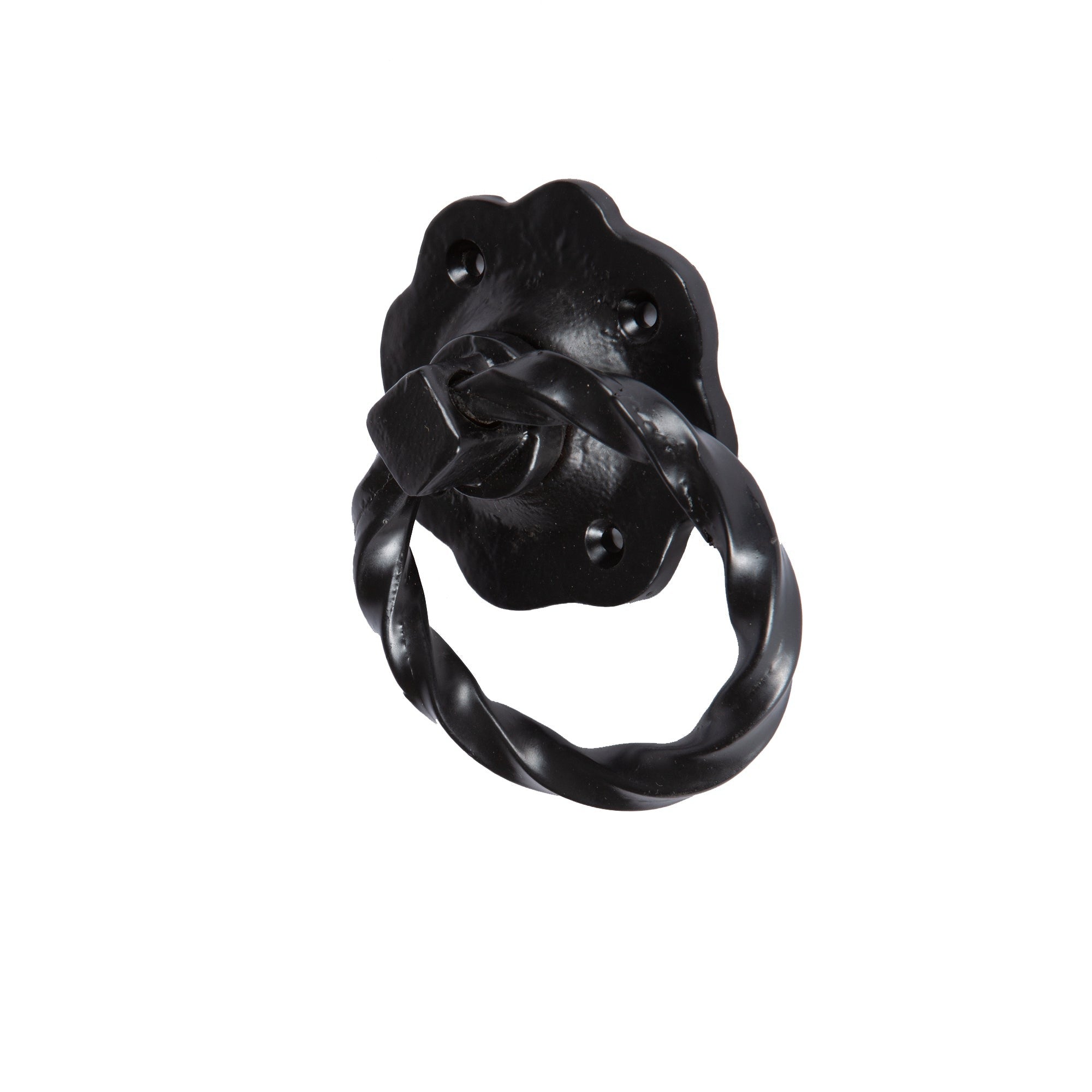 Twisted Rose Gate Handle - W75mm - Black