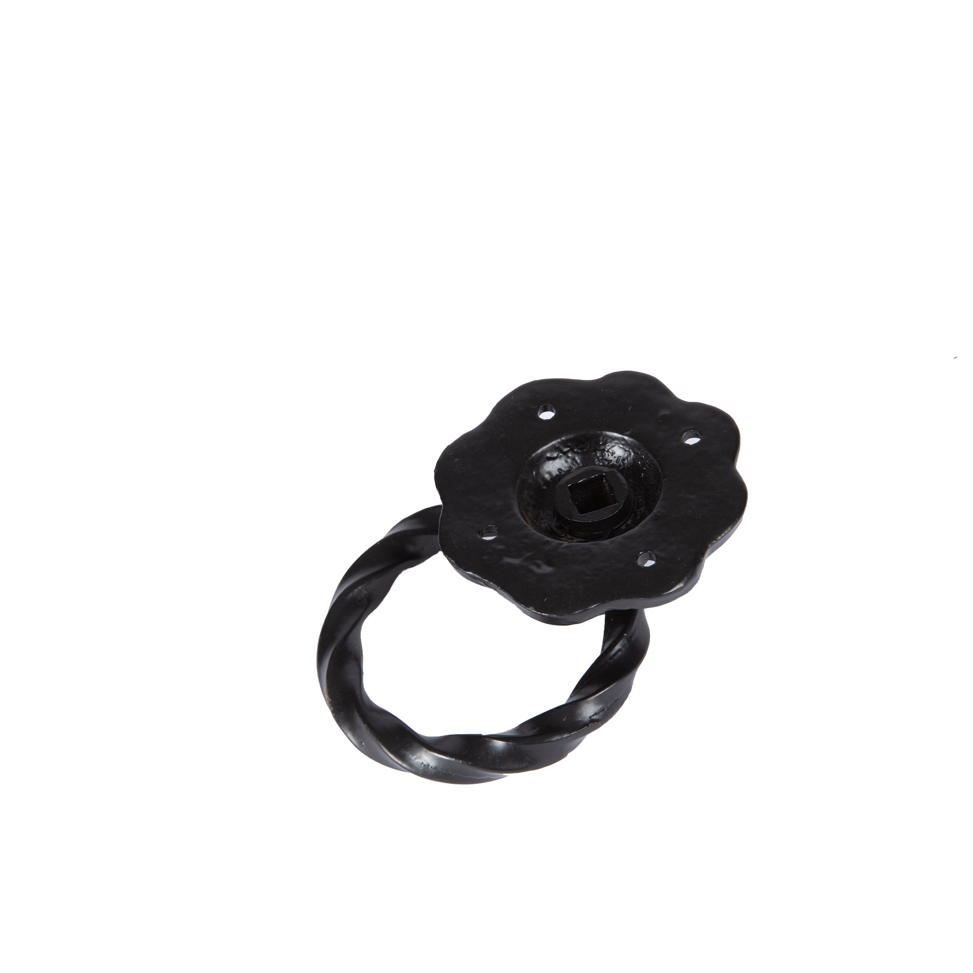 Twisted Rose Gate Handle - W75mm - Black