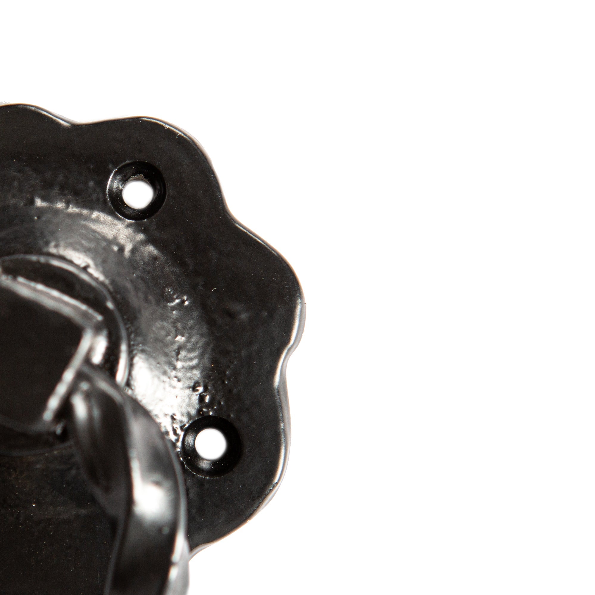 Twisted Rose Gate Handle - W75mm - Black