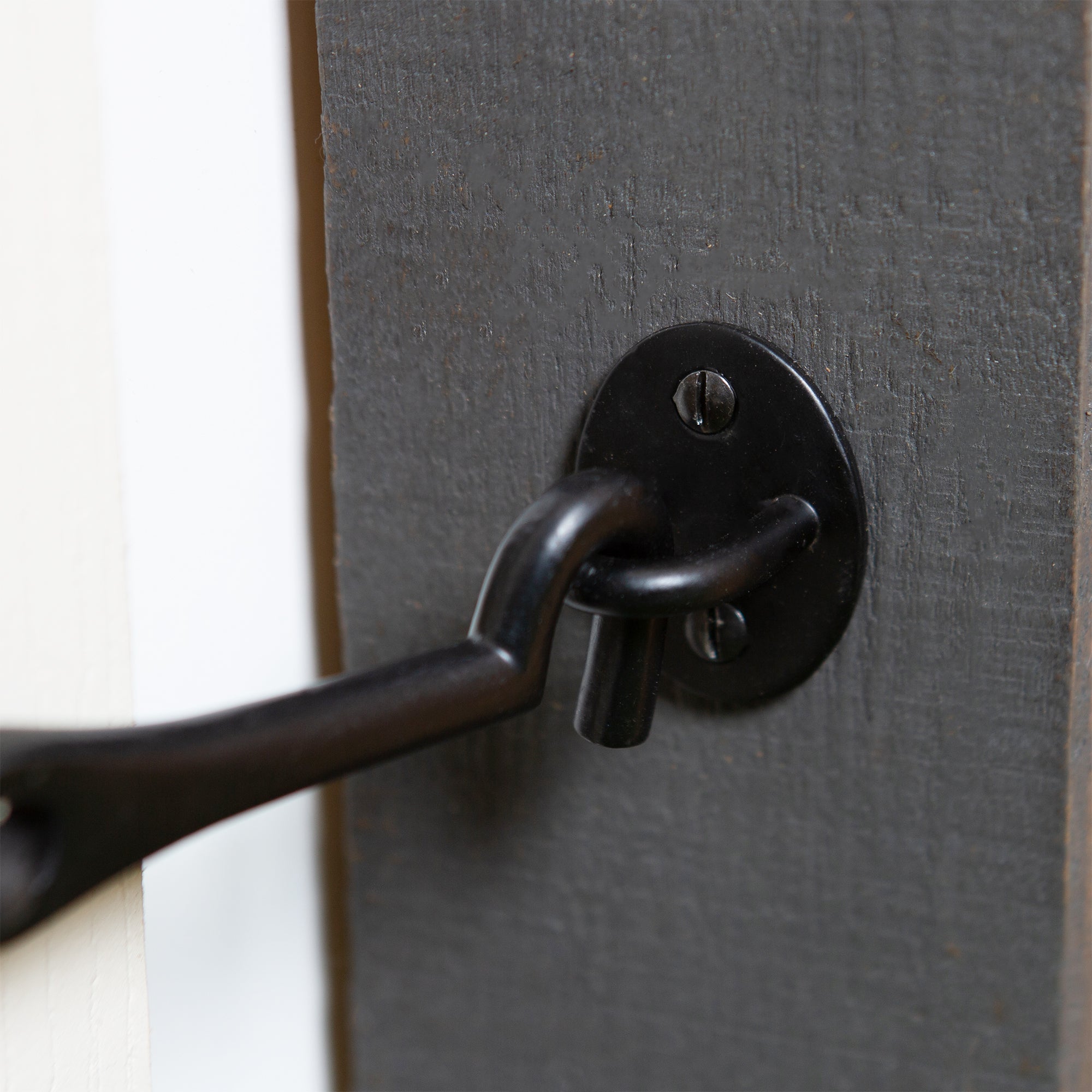 125mm Black Rustic Cabin Hook and Eye