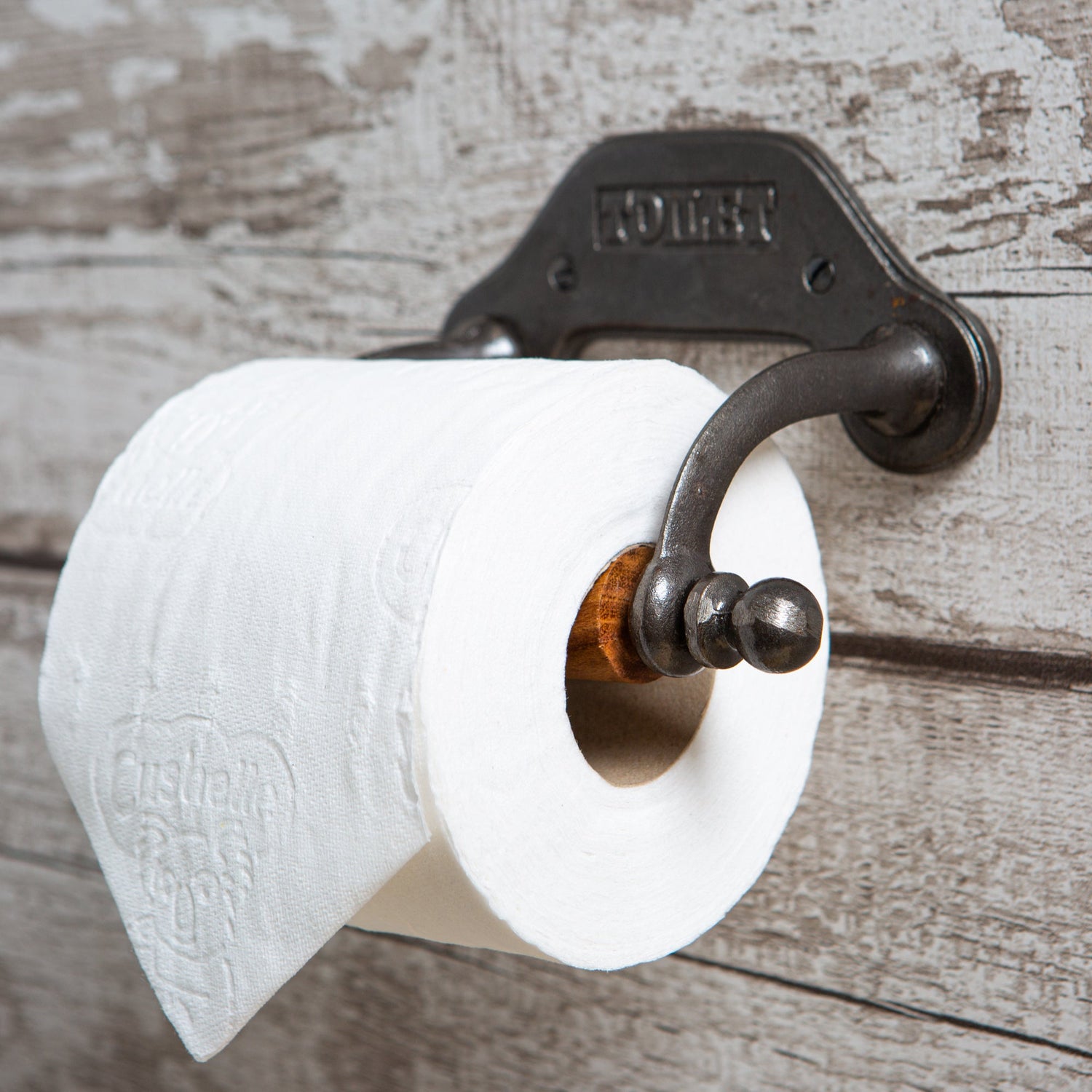 Industrial Toilet Roll Holder - W180mm - Raw