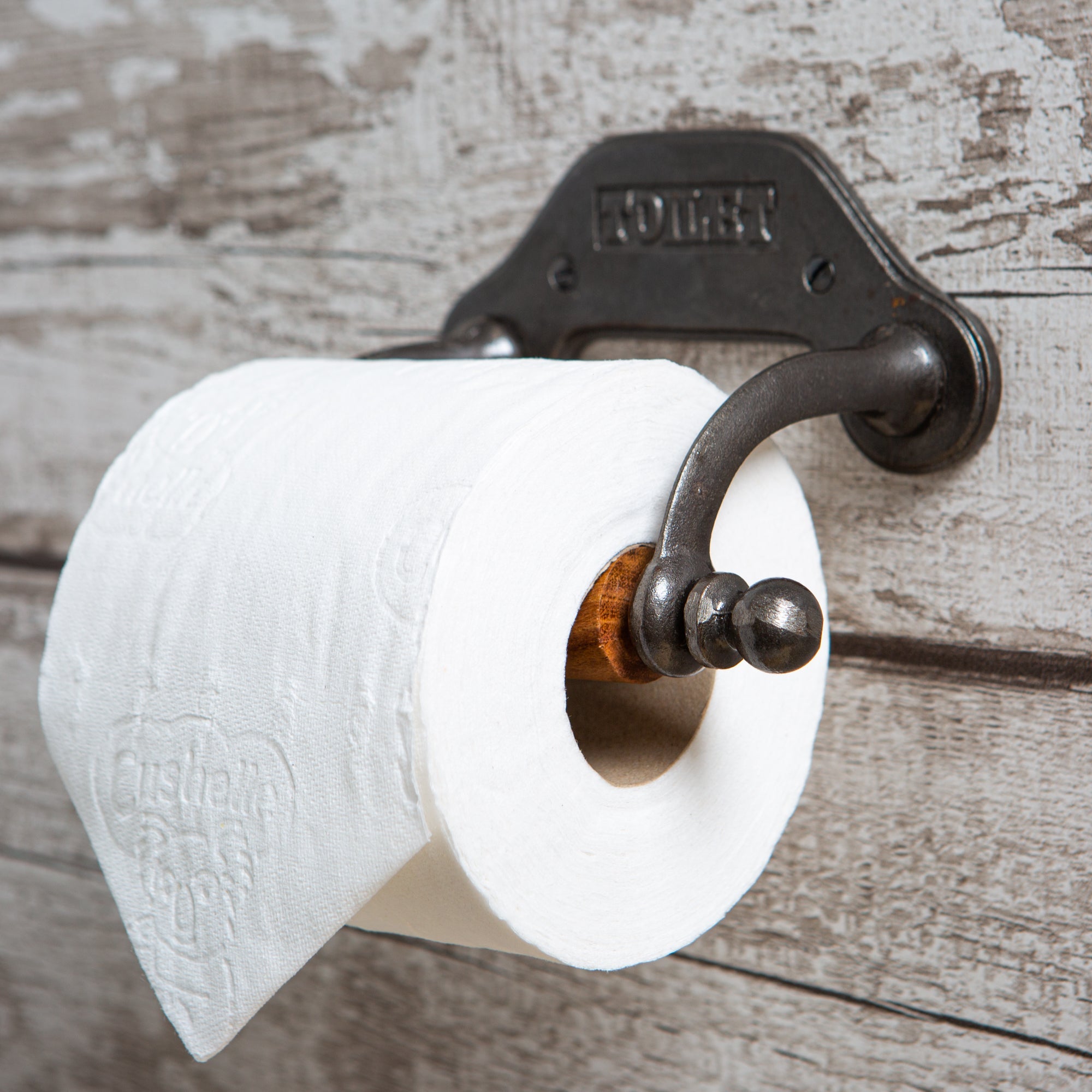 Industrial Toilet Roll Holder - W180mm - Raw