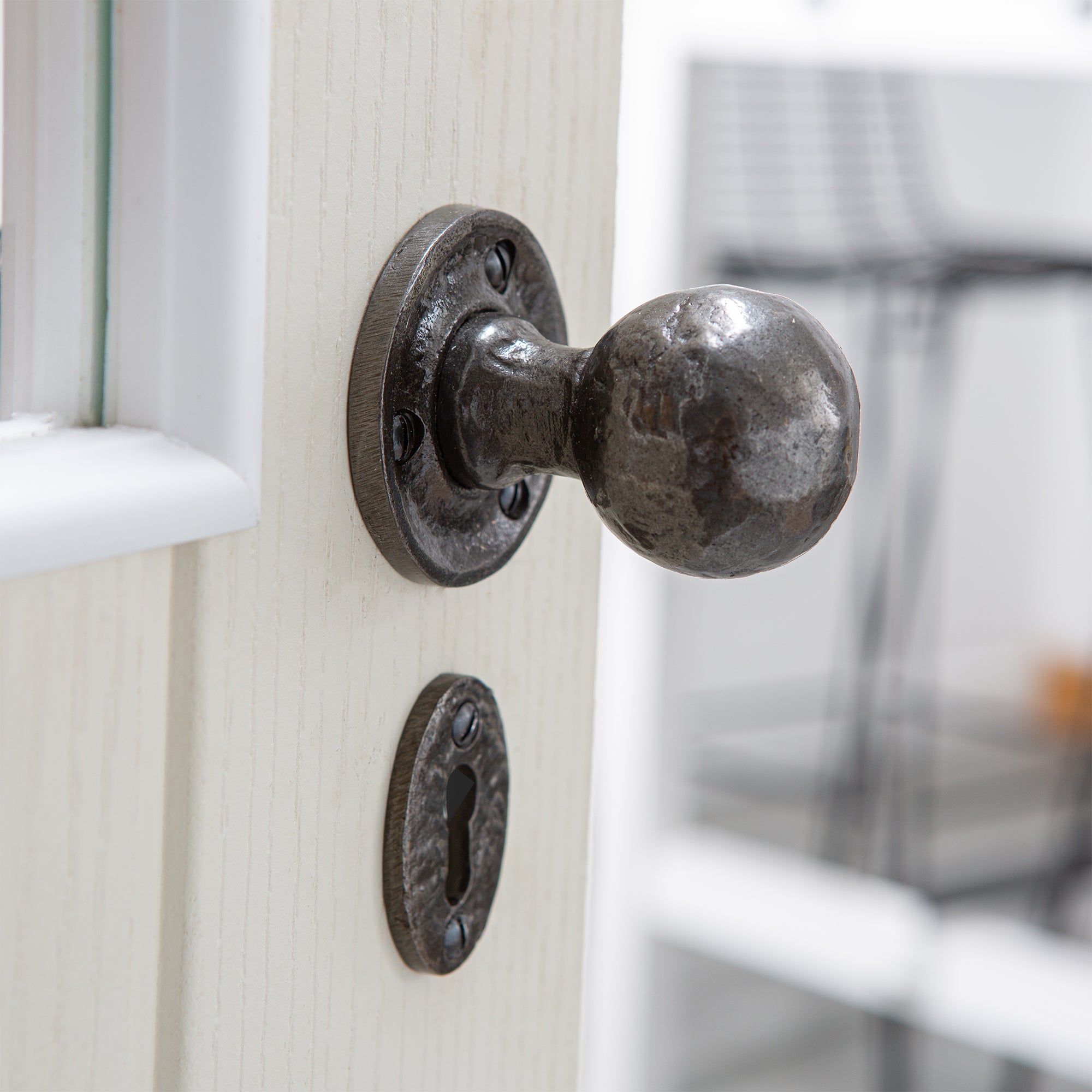 Round Rim & Mortice Door Knob - W60mm