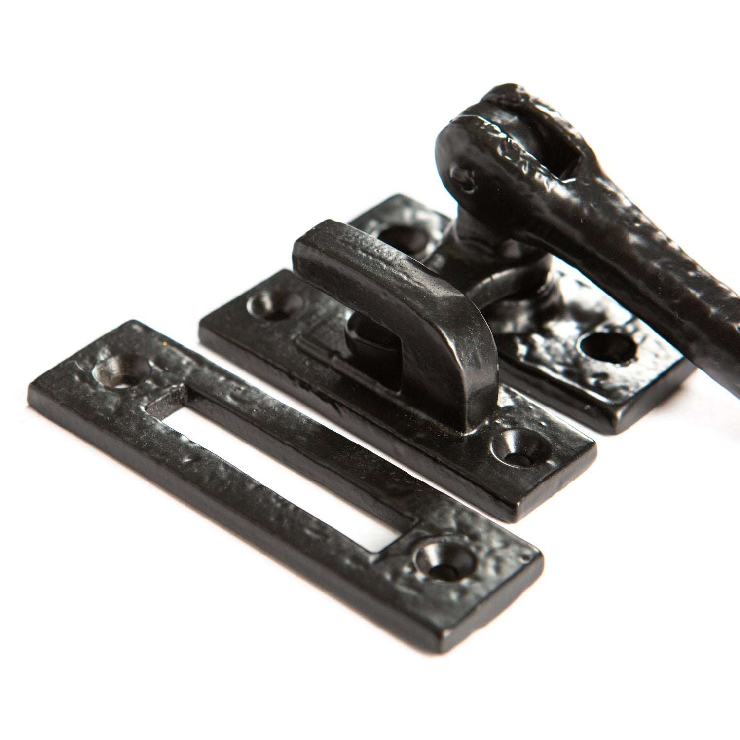 85mm Right Hand Black Curly Tail Window Fastener